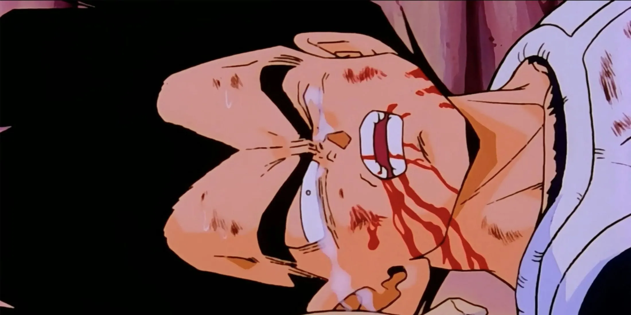 vegeta rơi nước mắt cầu xin goku đánh bại frieza trên hành tinh namek