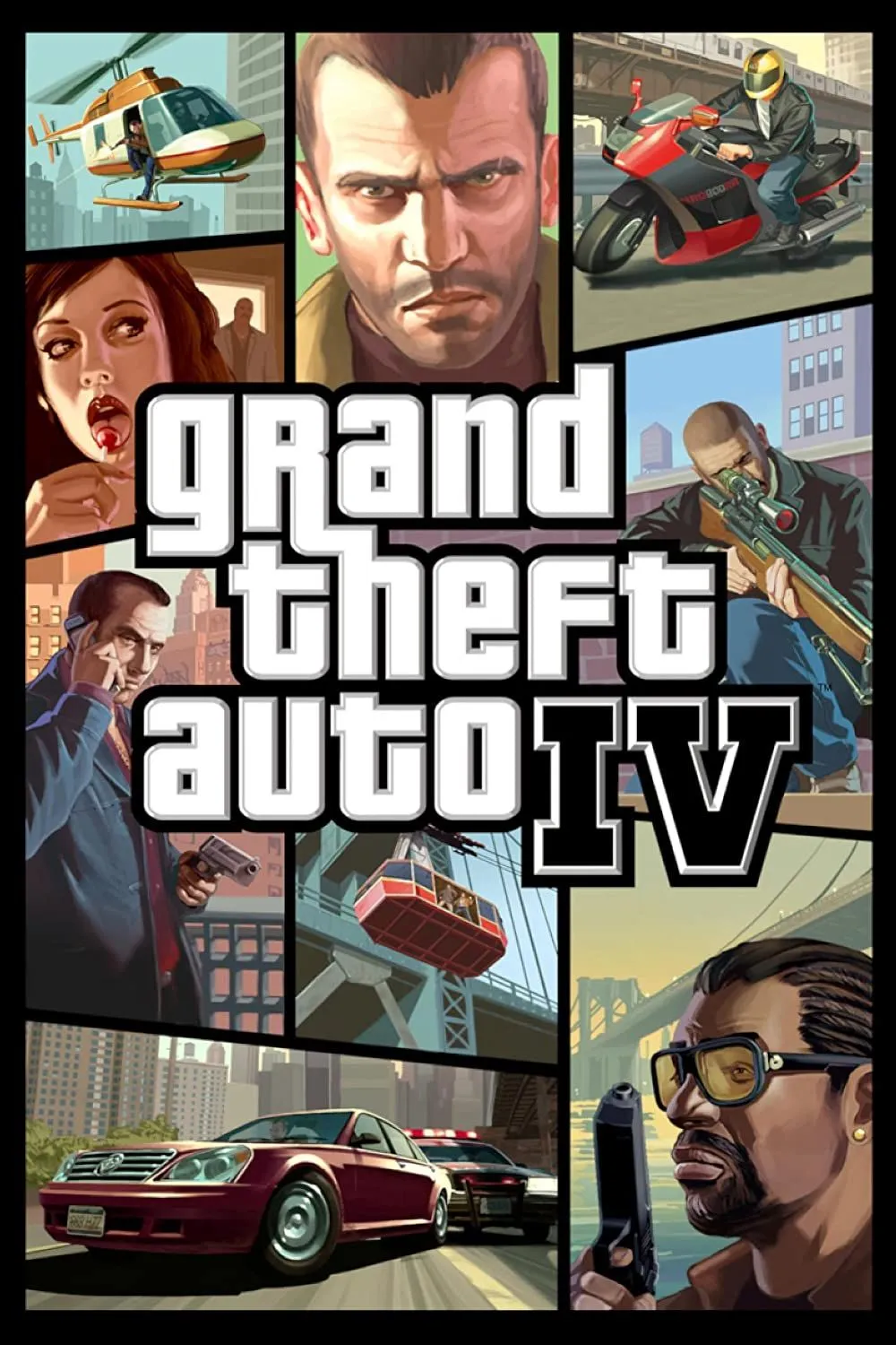 Bìa đĩa game Grand Theft Auto 4, tựa game ra mắt năm 2008