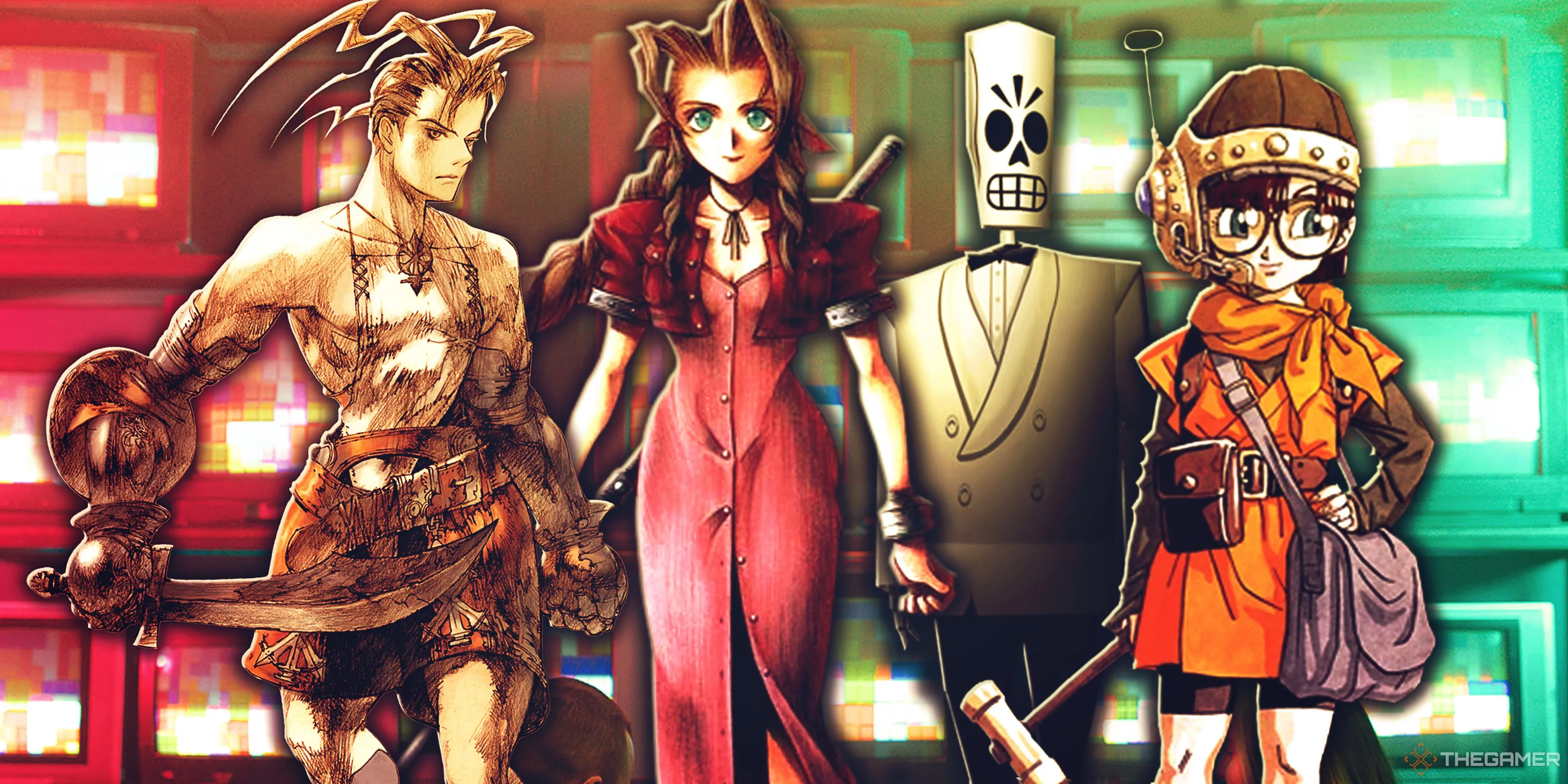 Các tựa game retro kinh điển như Vagrant Story, Final Fantasy 7, Grim Fandango và Chrono Trigger, nổi bật với cốt truyện xuất sắc.
