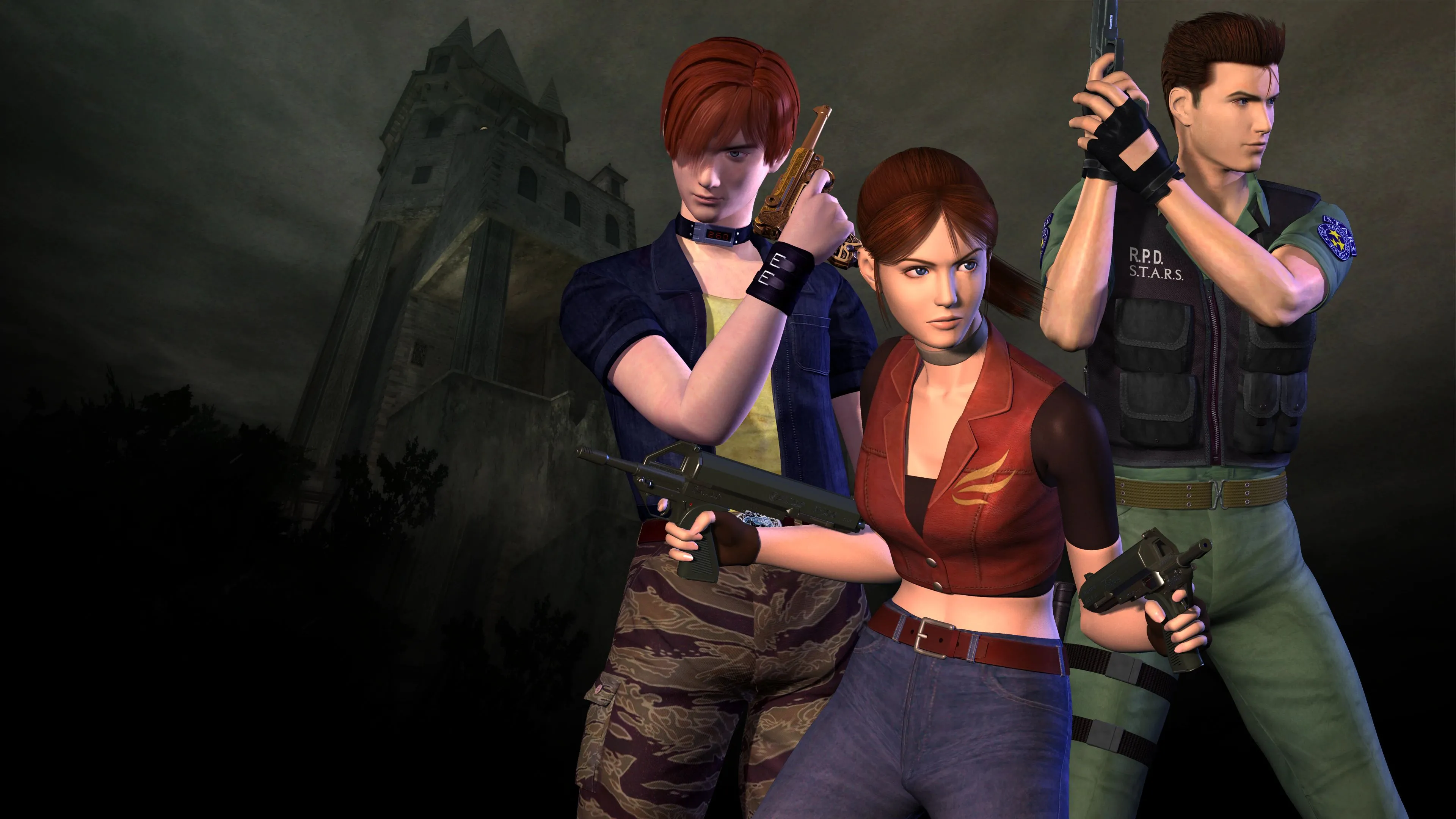 Claire Redfield, Chris Redfield và Steve Burnside từ Resident Evil Code Veronica, biểu tượng của các nhân vật quen thuộc trong vũ trụ game