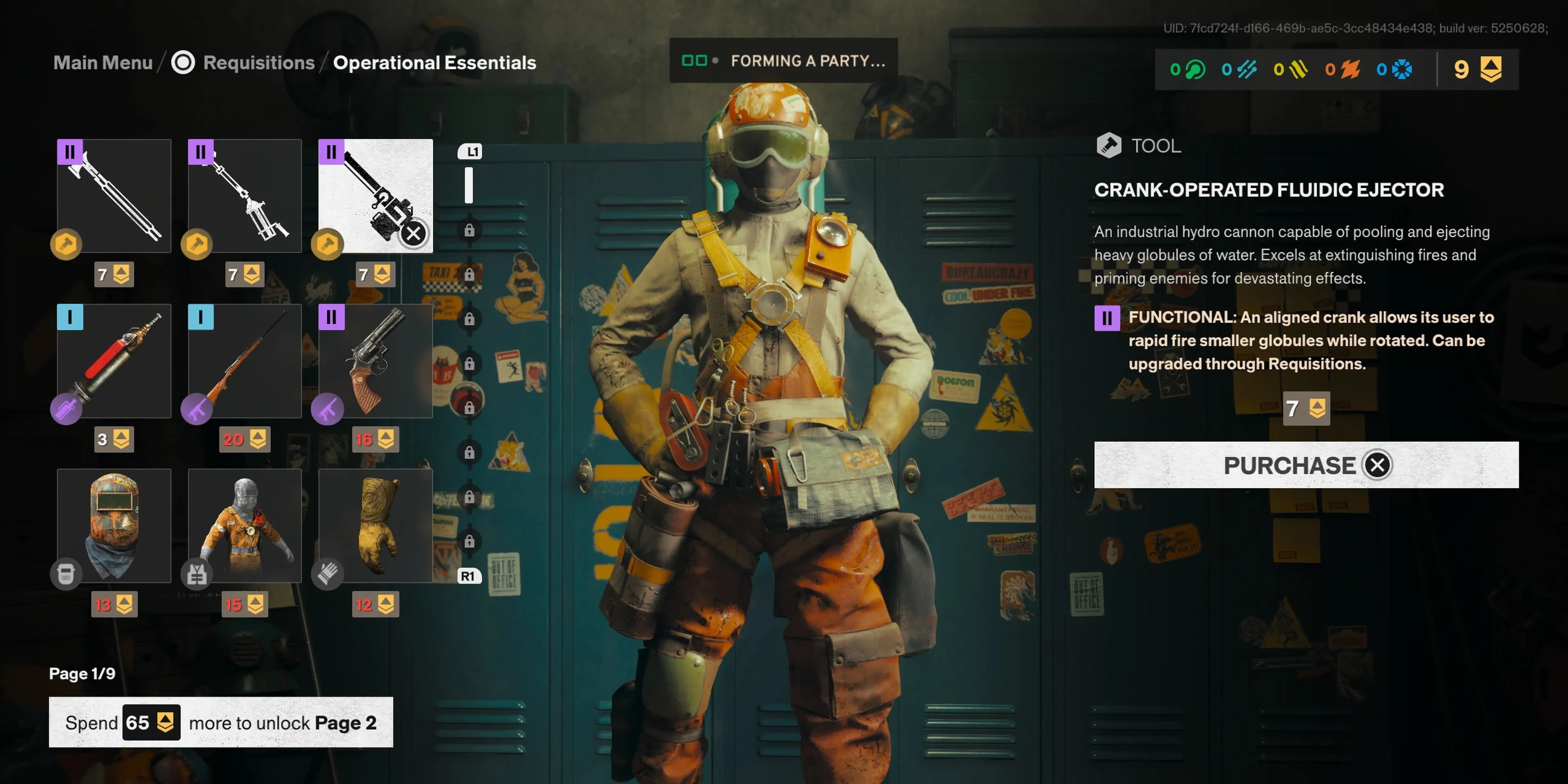 Giao diện mục Requisition, nơi game thủ nâng cấp trong FBC: Firebreak