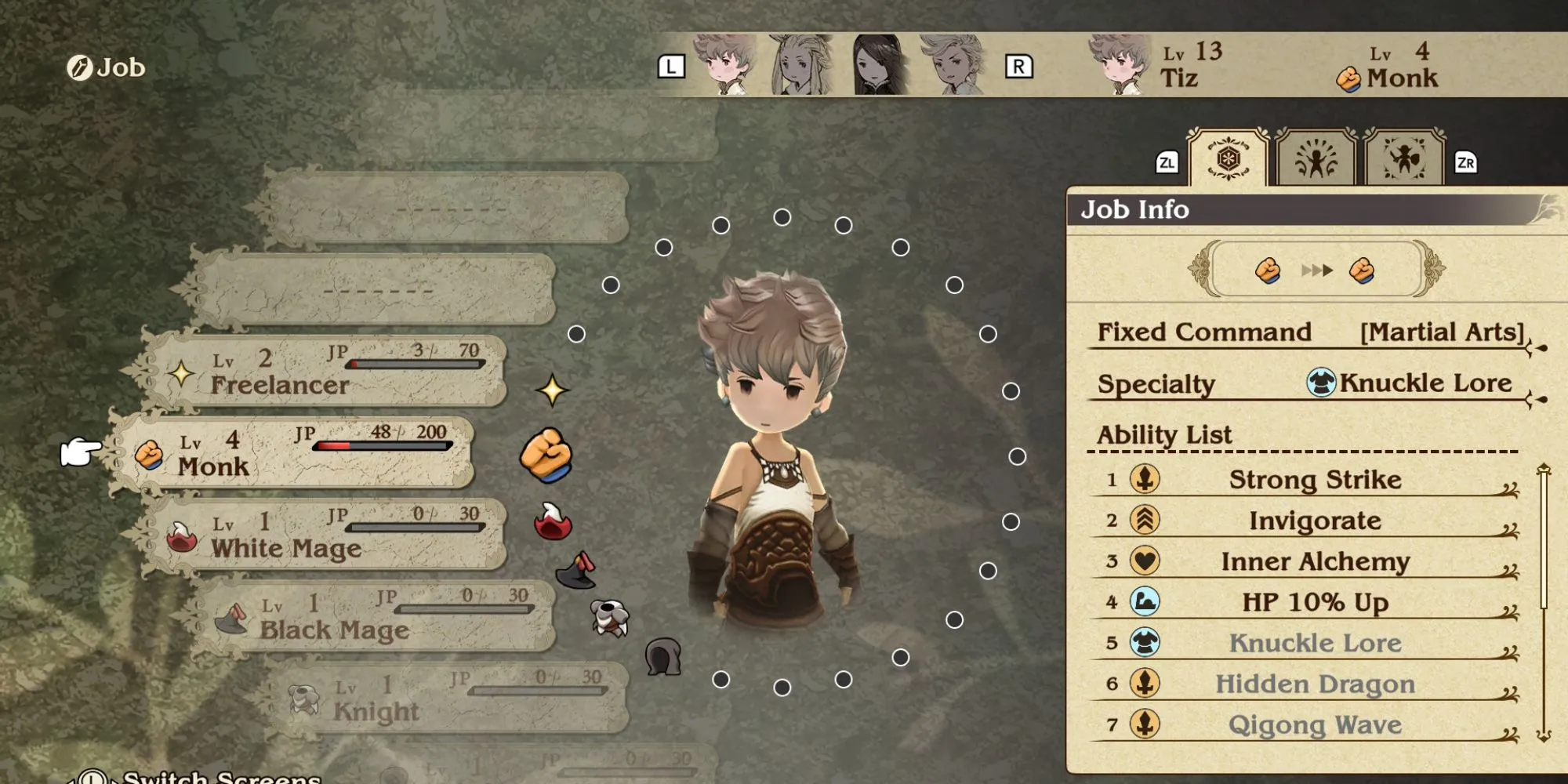 Hệ thống Job trong Bravely Default HD