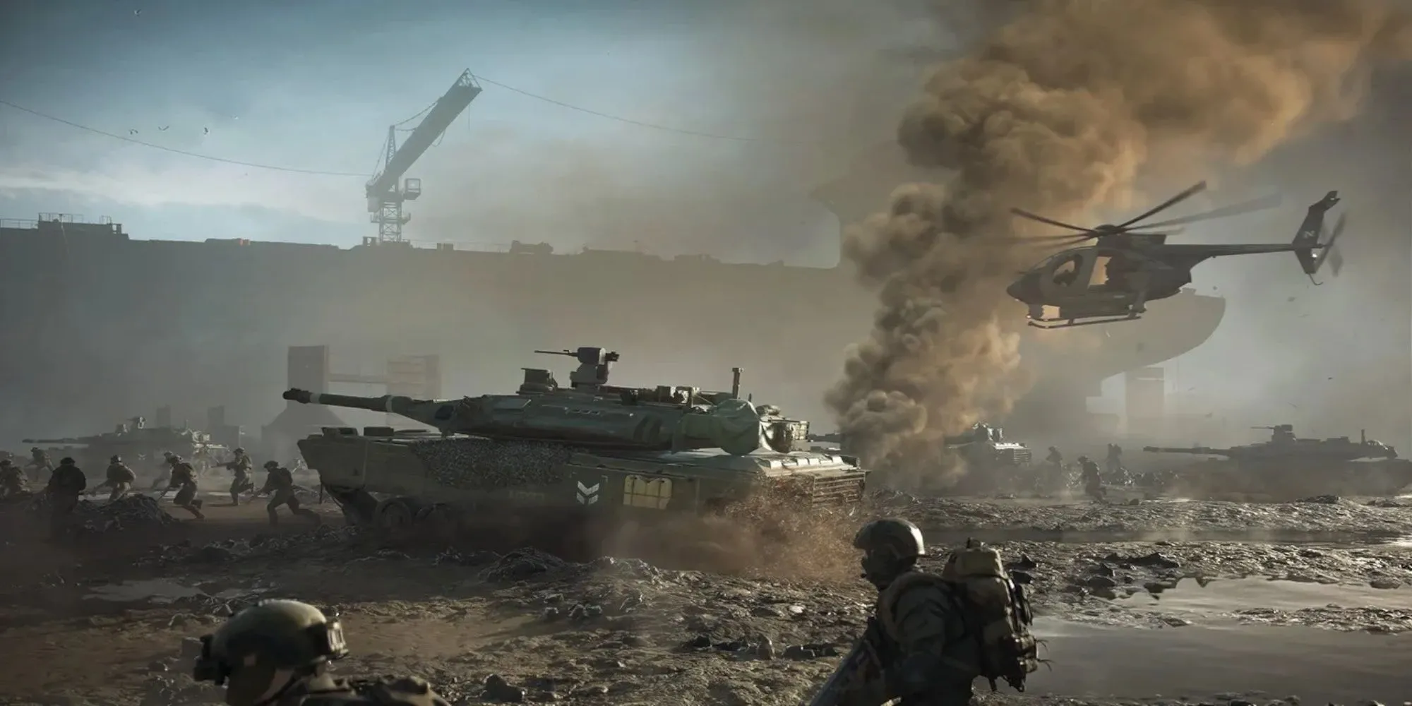 Hình ảnh Battlefield 2042 minh họa đồ họa chân thực và chiến trường khốc liệt