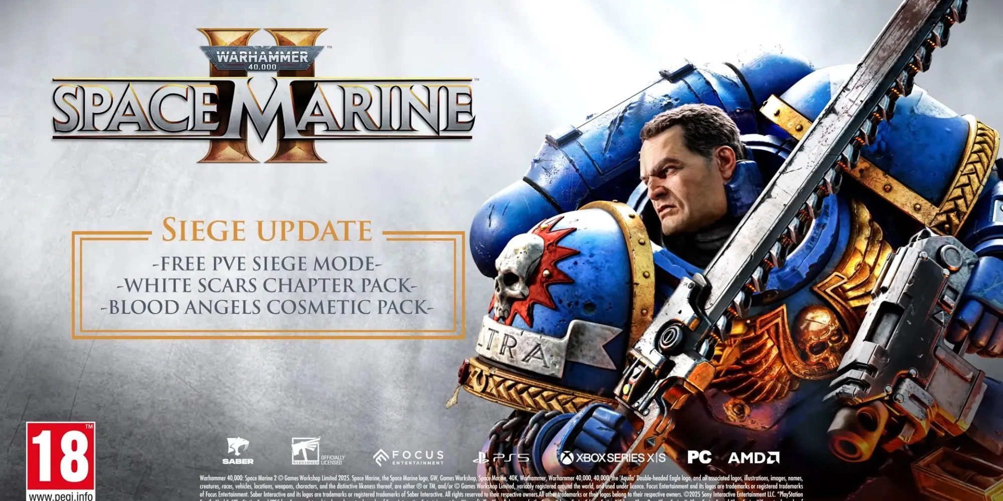 Hình ảnh thông báo về bản cập nhật Siege miễn phí cho Warhammer 40,000: Space Marine 2.