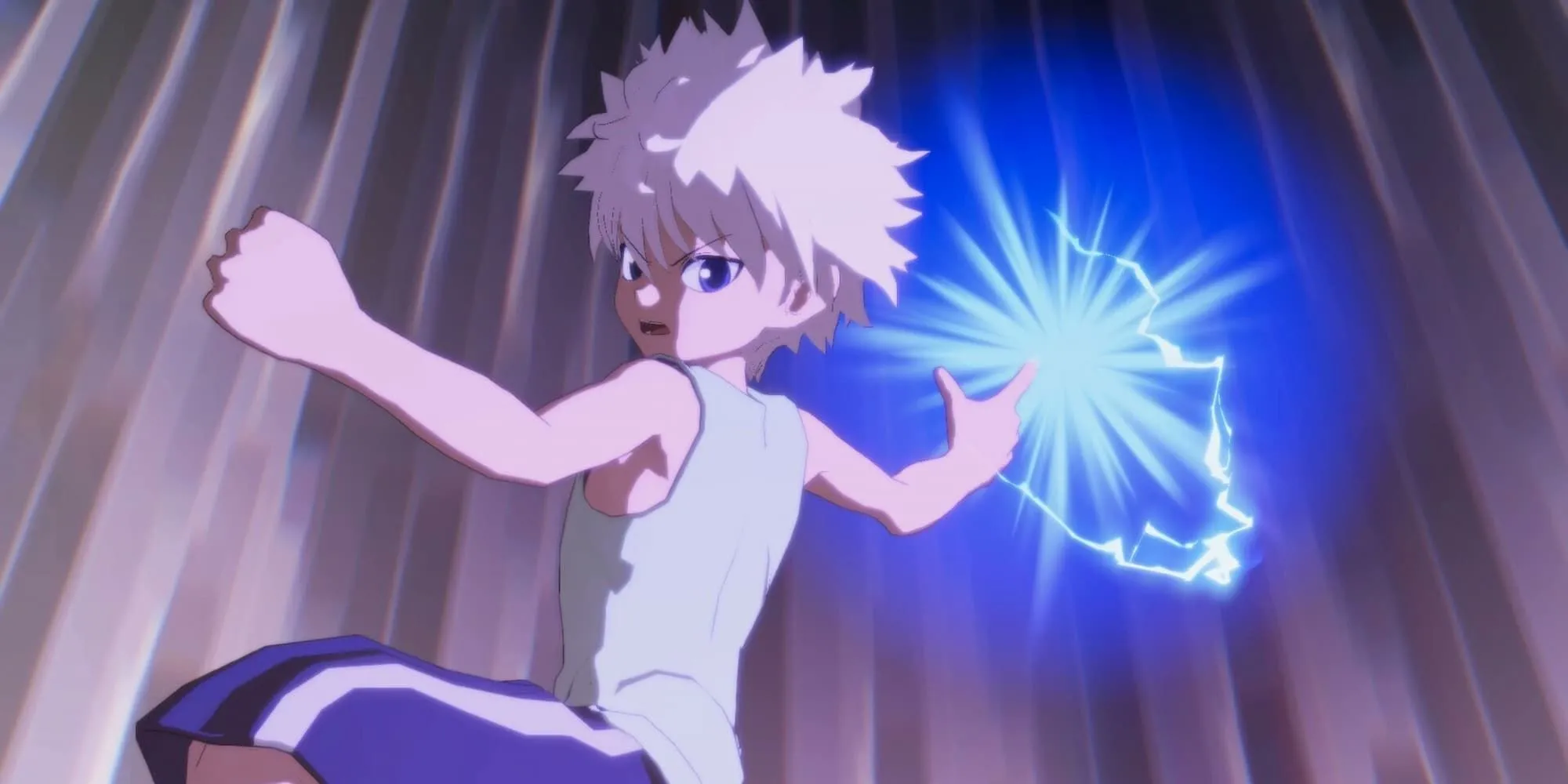 Killua Zoldyck với năng lực điện trong game đối kháng Hunter x Hunter Nen x Impact thất bại