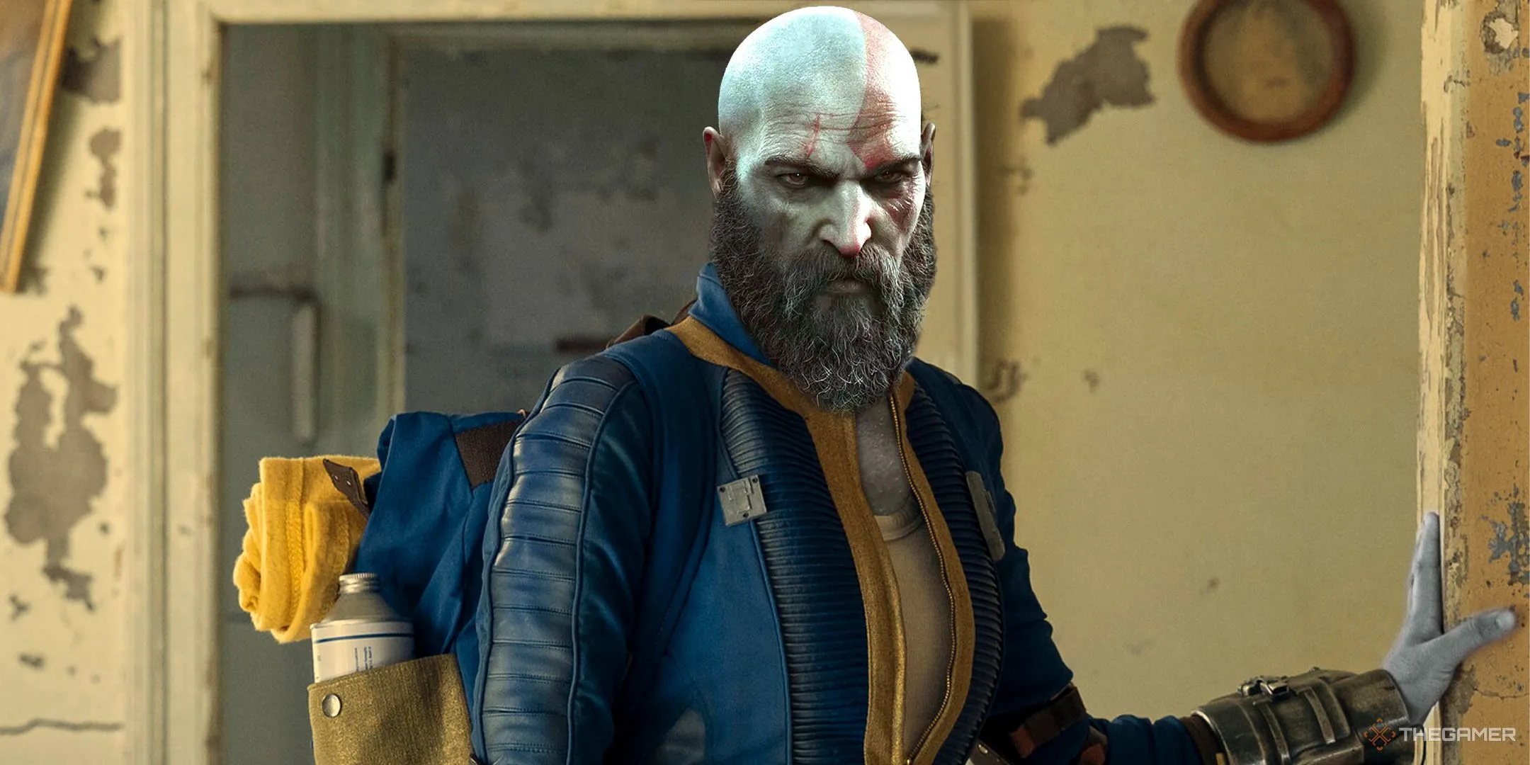 Kratos trong áo giáp chiến đấu, biểu tượng của series God of War huyền thoại