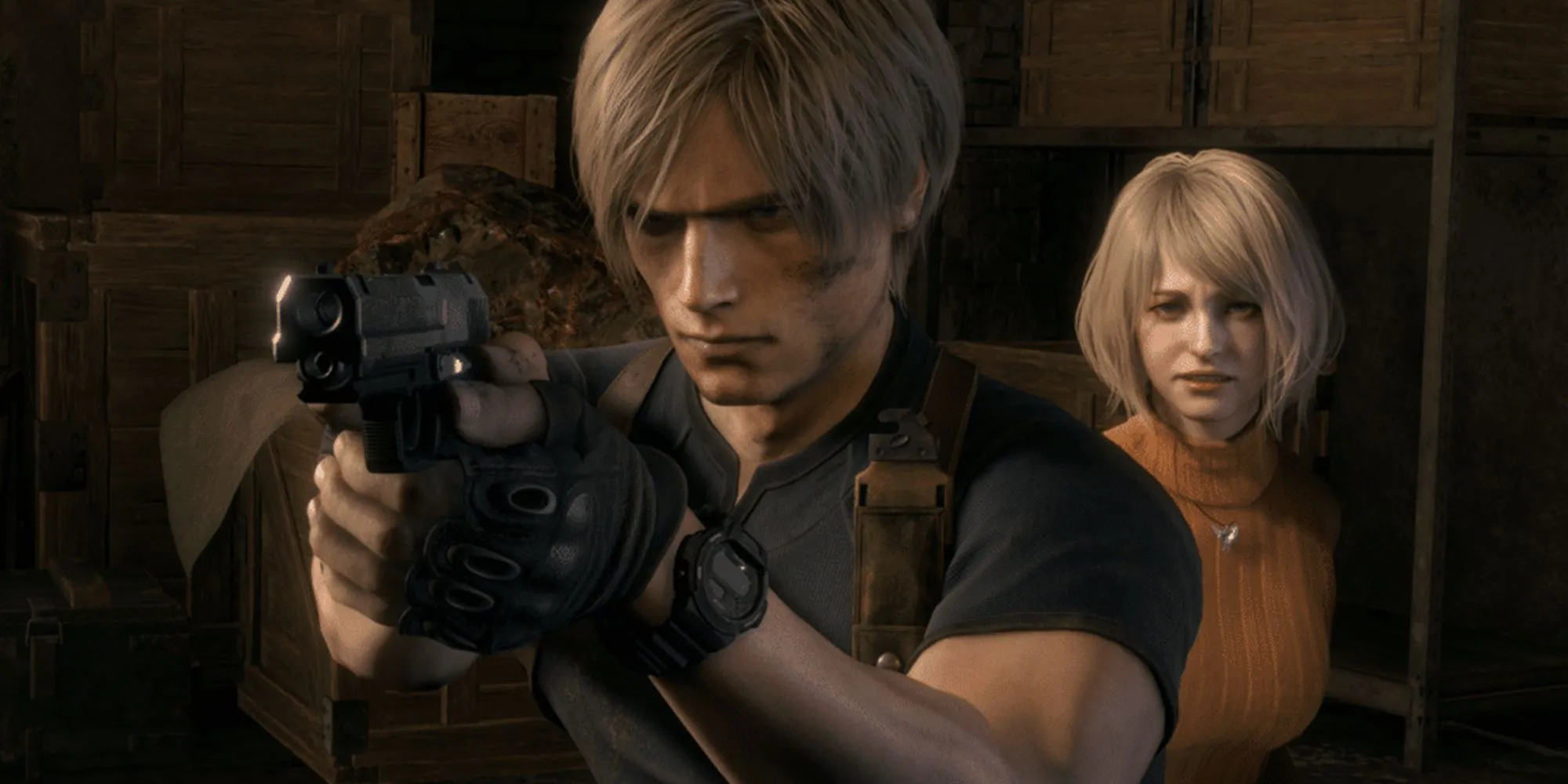 Leon S. Kennedy và Ashley Graham trong Resident Evil 4, minh họa cho sự trung thành của phim mới với lore game