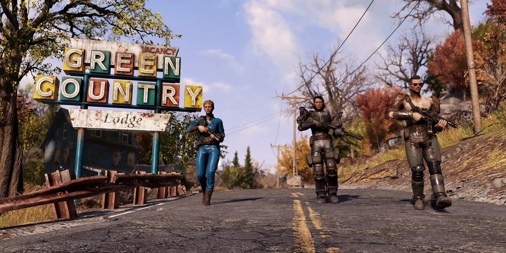 Người chơi khám phá vùng đất hoang Wasteland rộng lớn trong Fallout 76, một ví dụ về nỗ lực multiplayer của Bethesda.