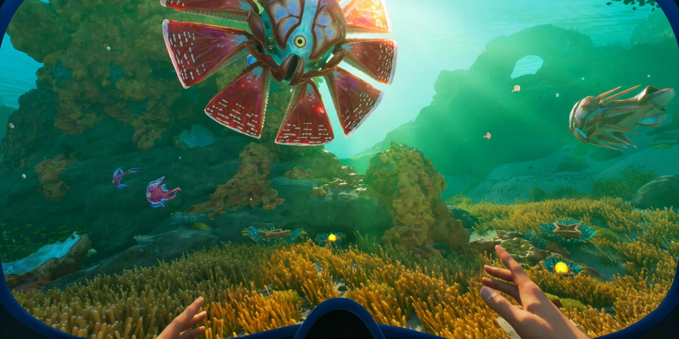 Người chơi Subnautica 2 bơi dưới nước khám phá hệ sinh thái biển sâu