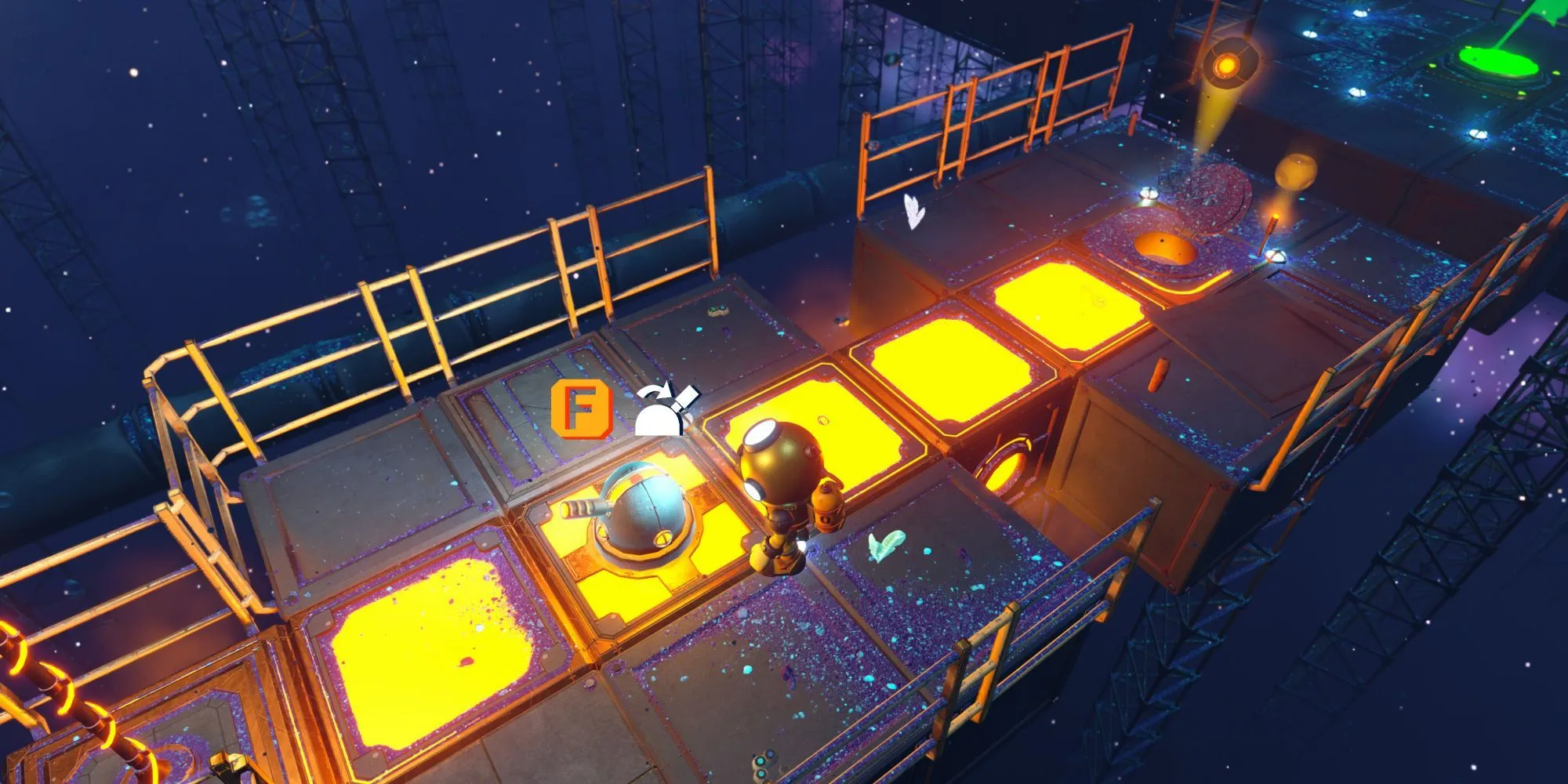 Người chơi tương tác với công tắc trong game Power Sink