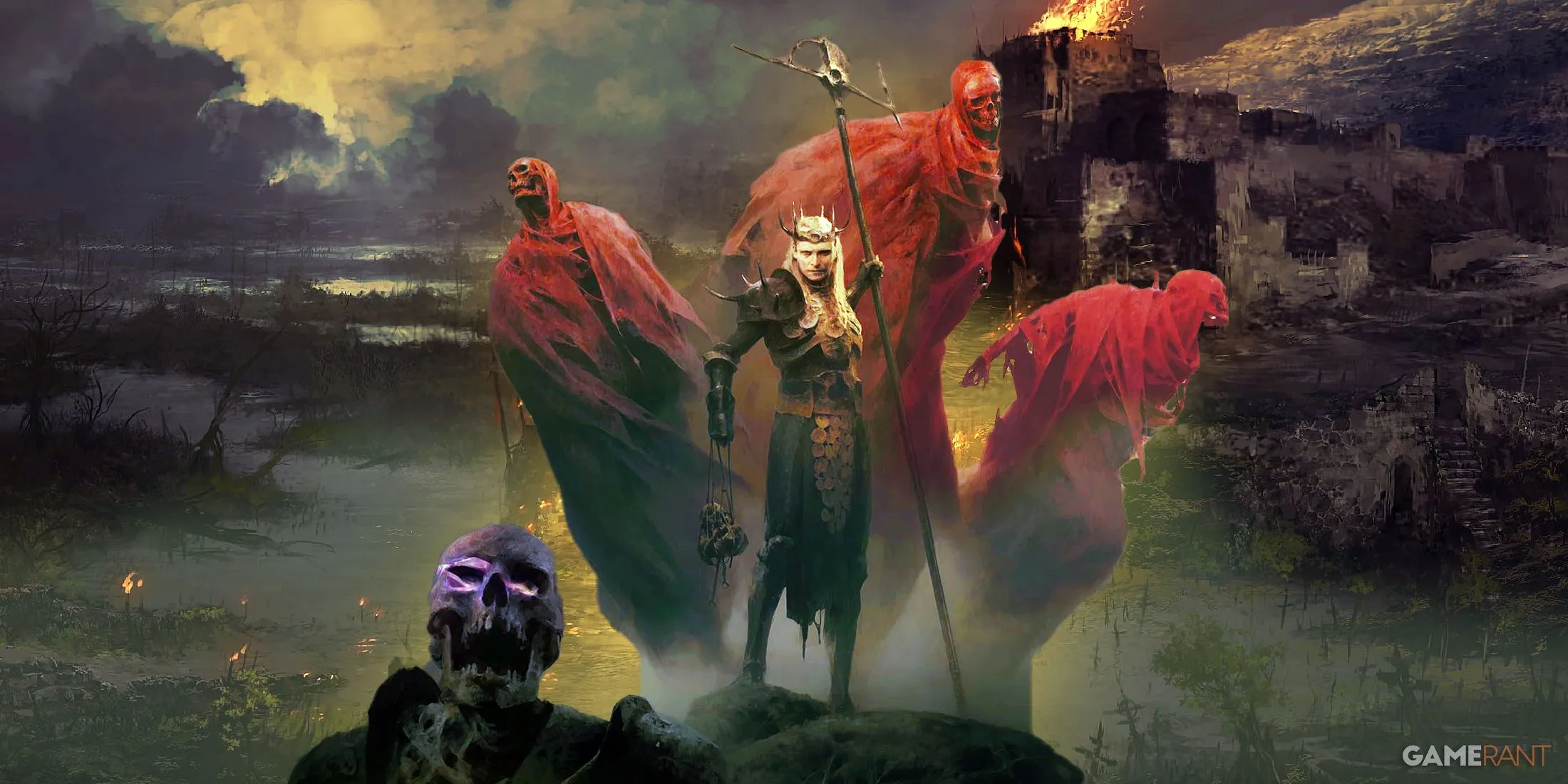 Pháp Sư Tử Thần Necromancer cùng đội quân xác sống tại Hawezar trong Diablo 4 Mùa 9