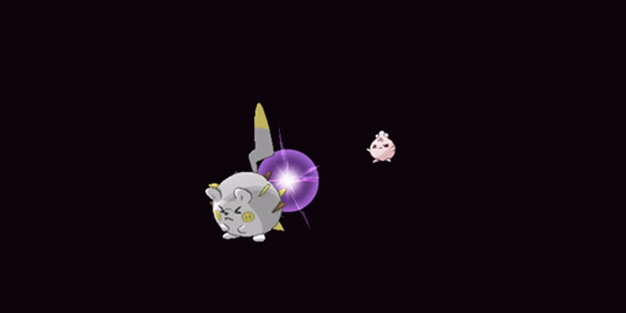 Pokemon Togedemaru sử dụng chiêu thức trong bối cảnh game, minh họa khả năng gây sát thương độc đáo.