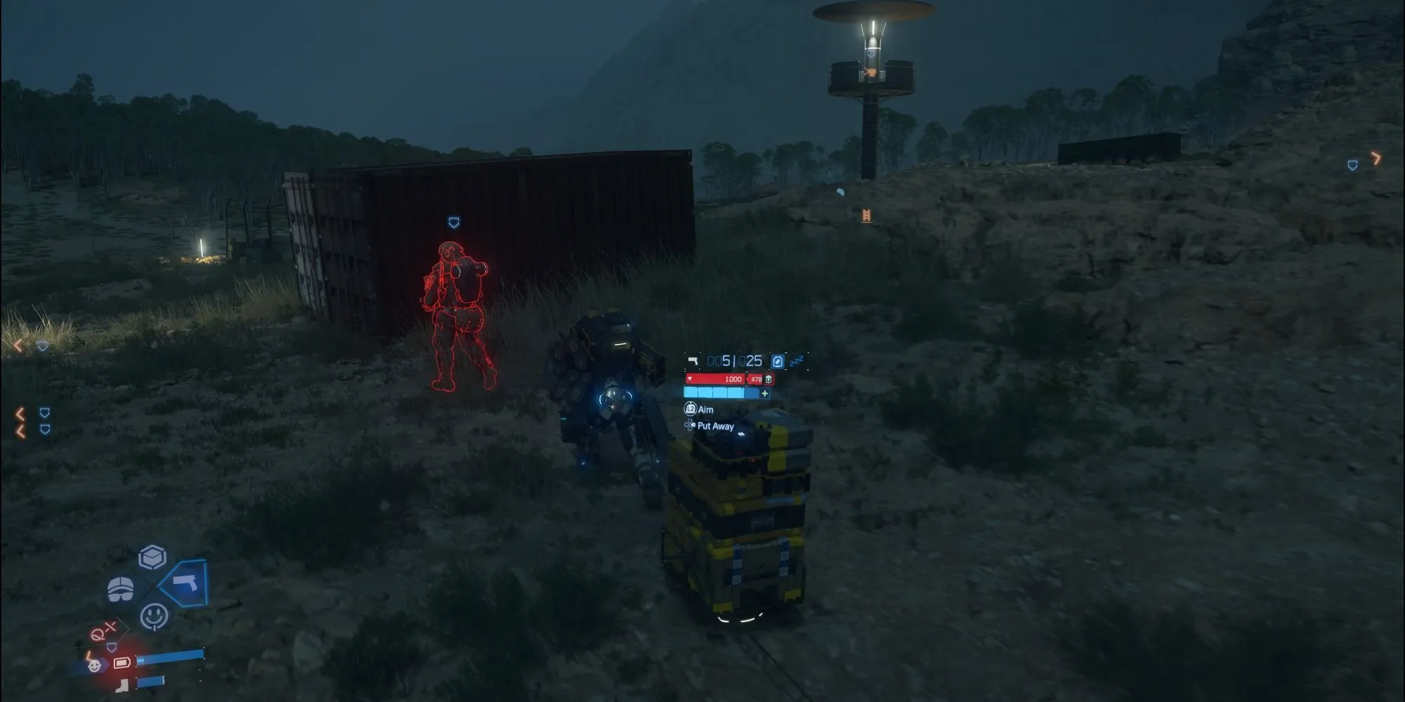Sam Bridges sử dụng vũ khí cận chiến trong Death Stranding 2