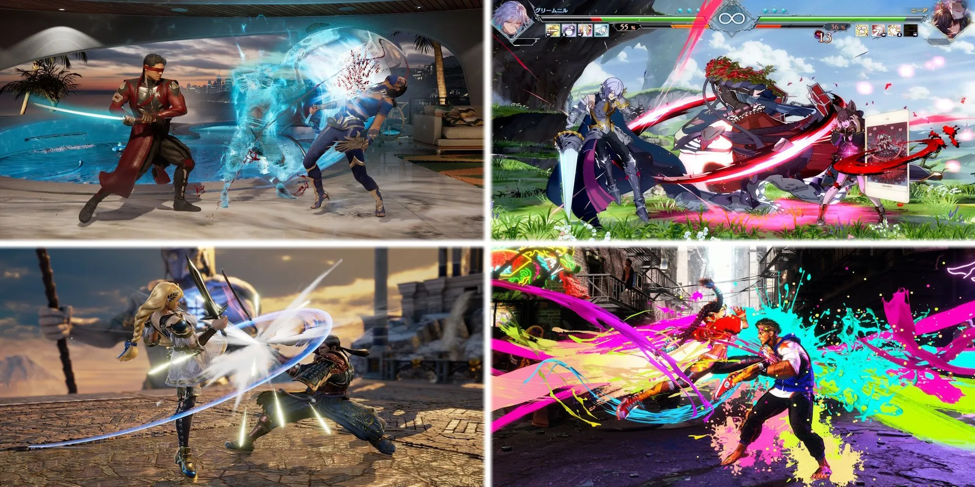 Tuyển tập nhân vật từ các tựa game đối kháng đình đám như Mortal Kombat 1, Granblue Fantasy Versus và Street Fighter 6