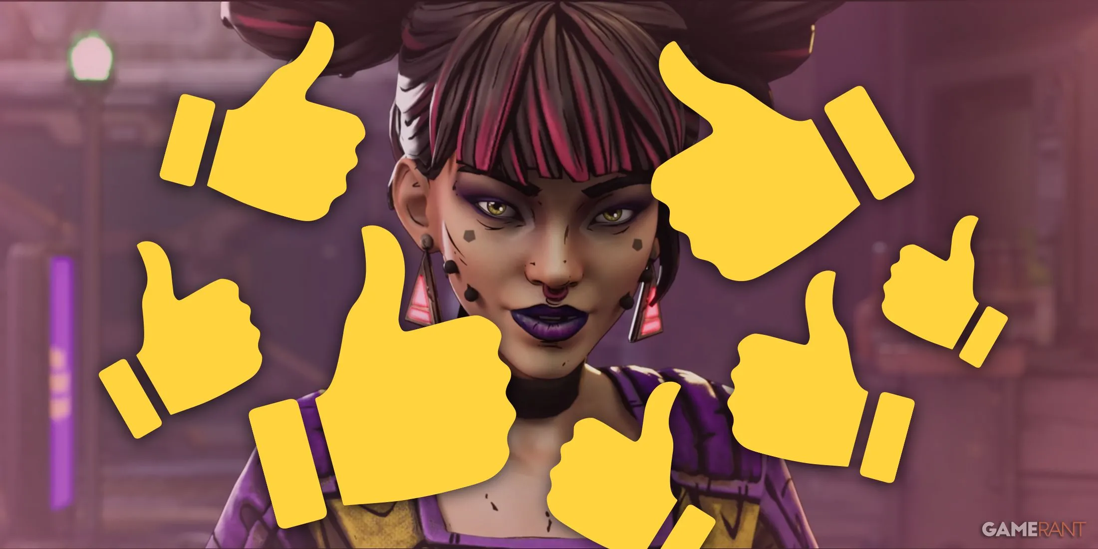 Vex the Siren giơ ngón cái trong Borderlands 4, thể hiện sự hài hước độc đáo của game