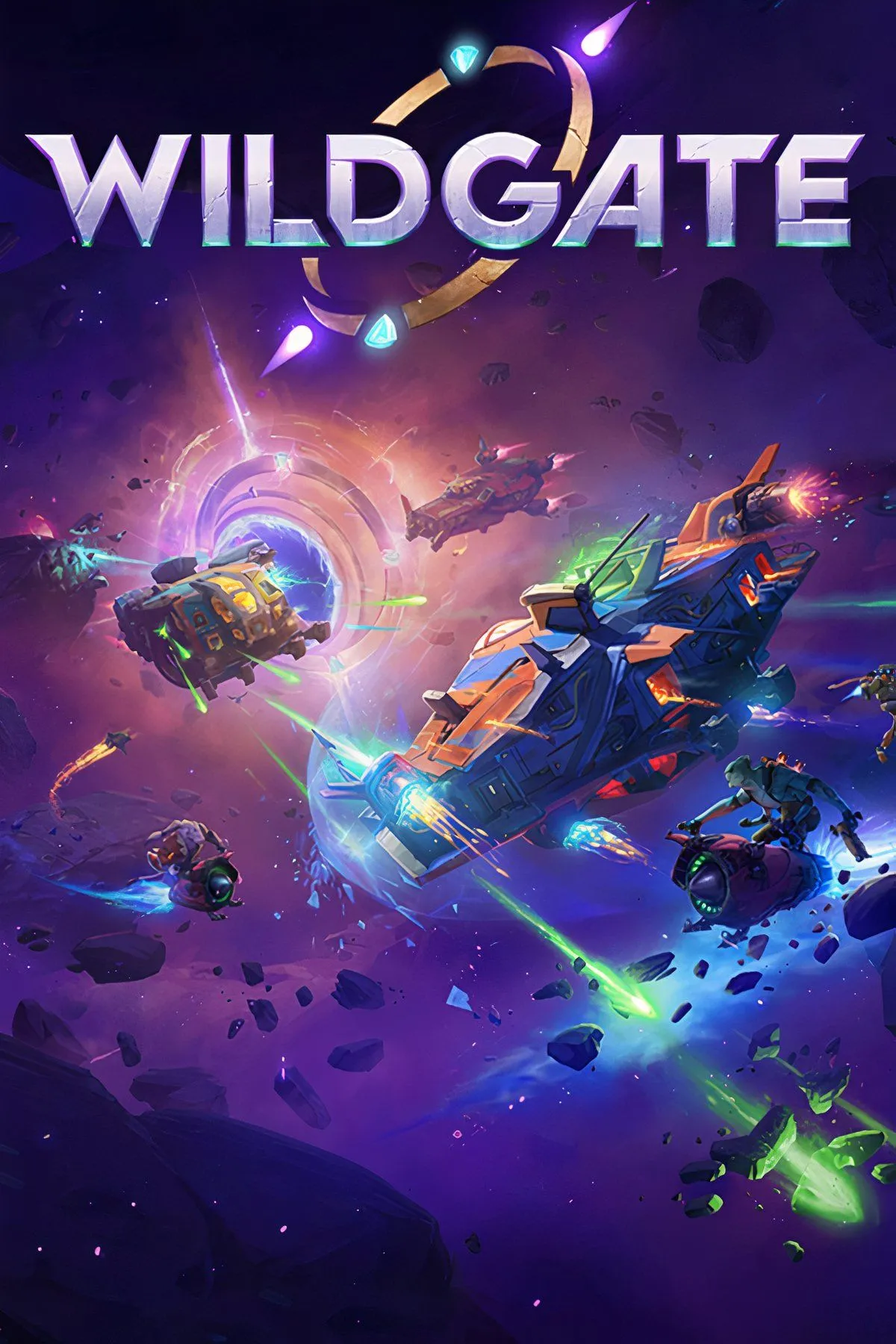 Ảnh bìa chính thức của game Wildgate, một tựa game chiến đấu phi thuyền trong không gian