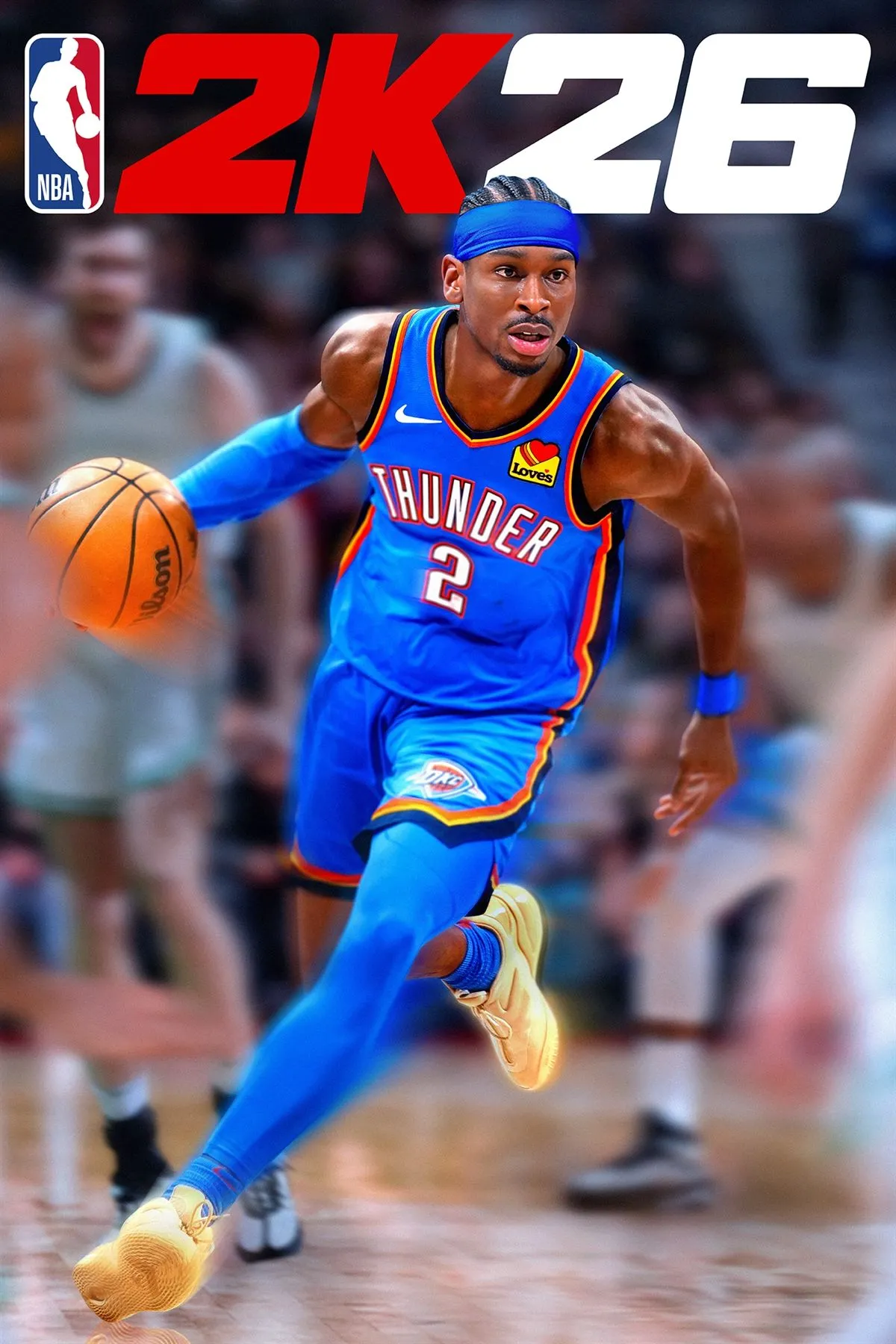 Ảnh bìa chính thức của siêu phẩm NBA 2K26 với cầu thủ Shai Gilgeous-Alexander
