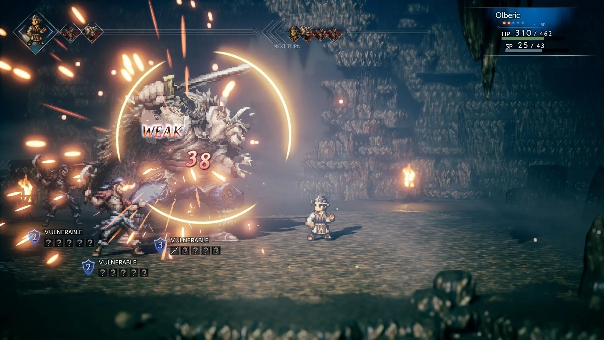 Chiến binh Olberic và Primrose trong thế giới HD-2D độc đáo của Octopath Traveler