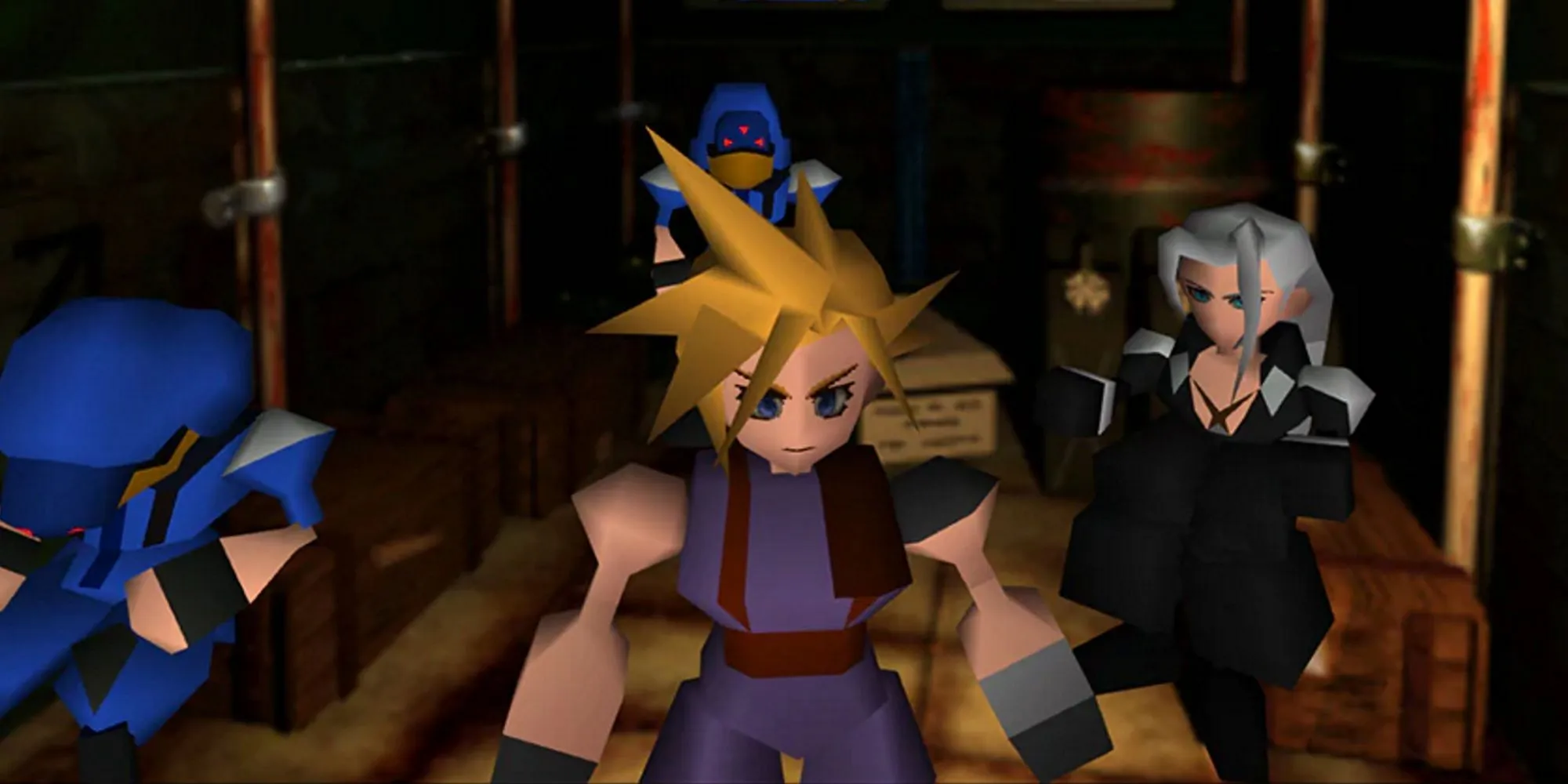 Cloud Strife với thanh Buster Sword huyền thoại trong Final Fantasy VII bản gốc