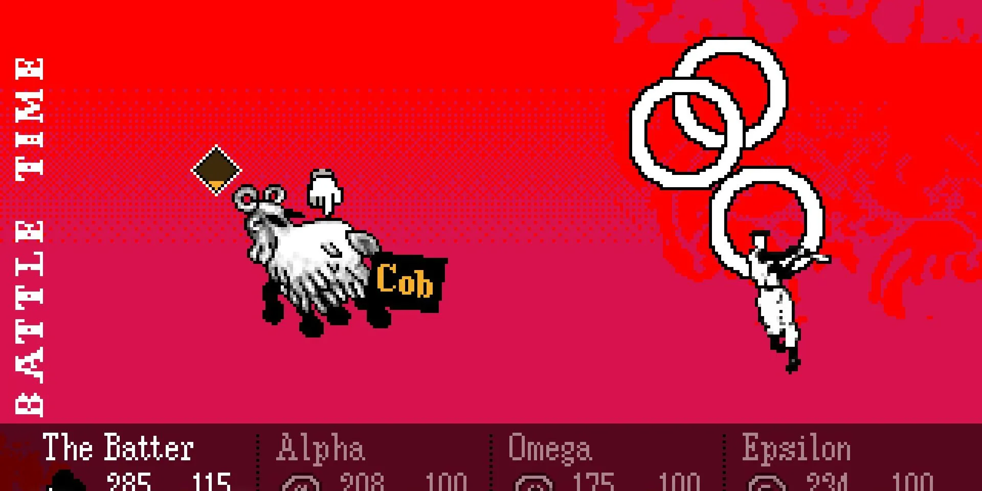 Cob, boss ẩn khó nhất OFF remaster, sử dụng đòn Ionosphere cực mạnh, khiến The Batter và đồng đội gặp khó khăn.