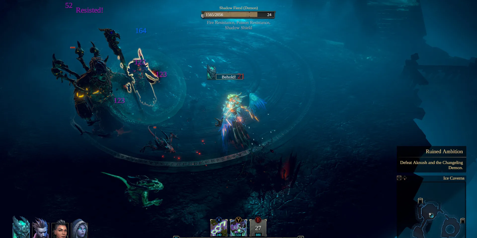 Game Shadows Awakening với hai nhân vật ở hai thế giới song song đang chiến đấu với quái vật