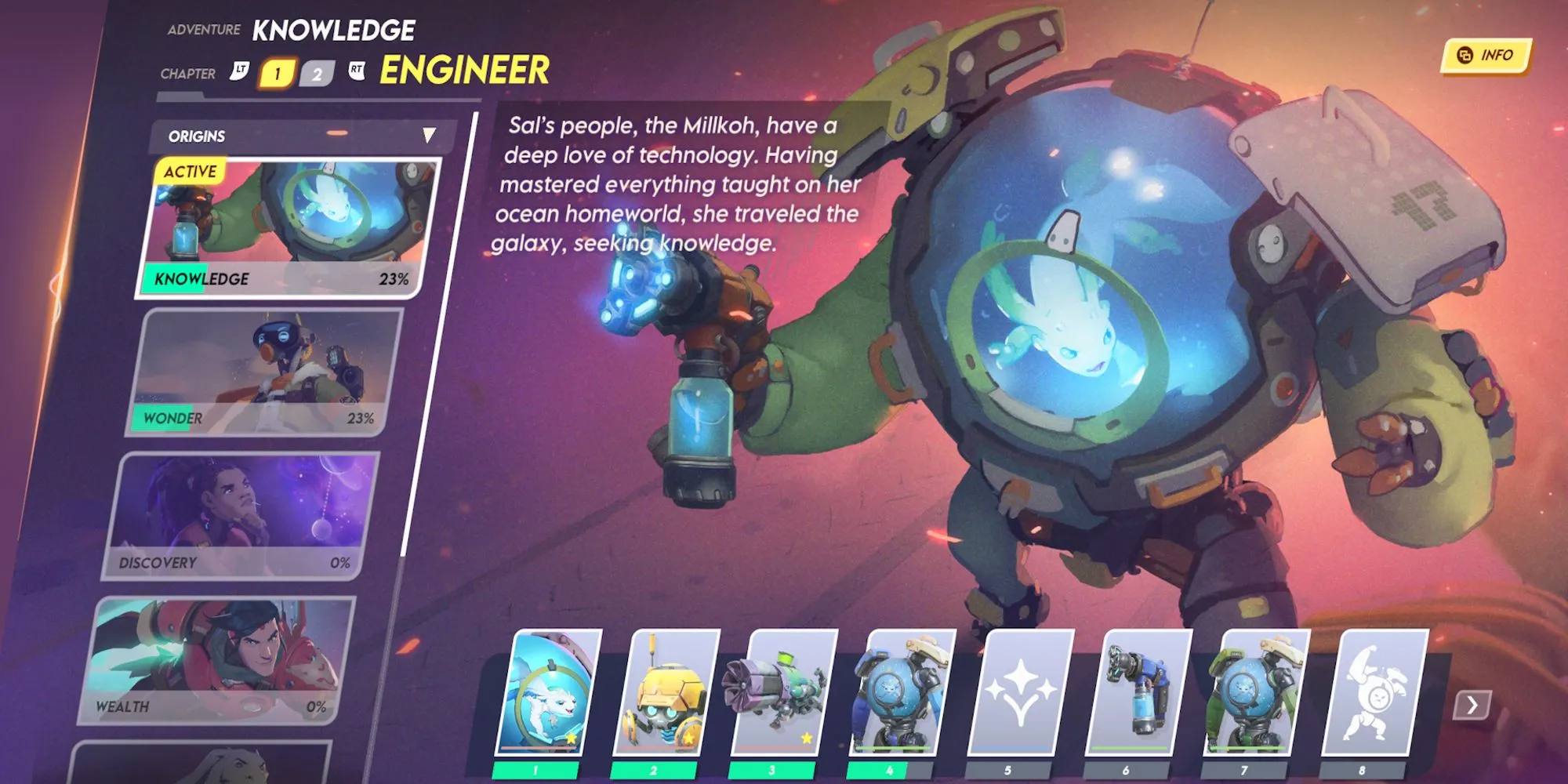 Giao diện hệ thống tiến độ Battle Pass trong Wildgate, hiển thị các vật phẩm và vũ khí bị khóa