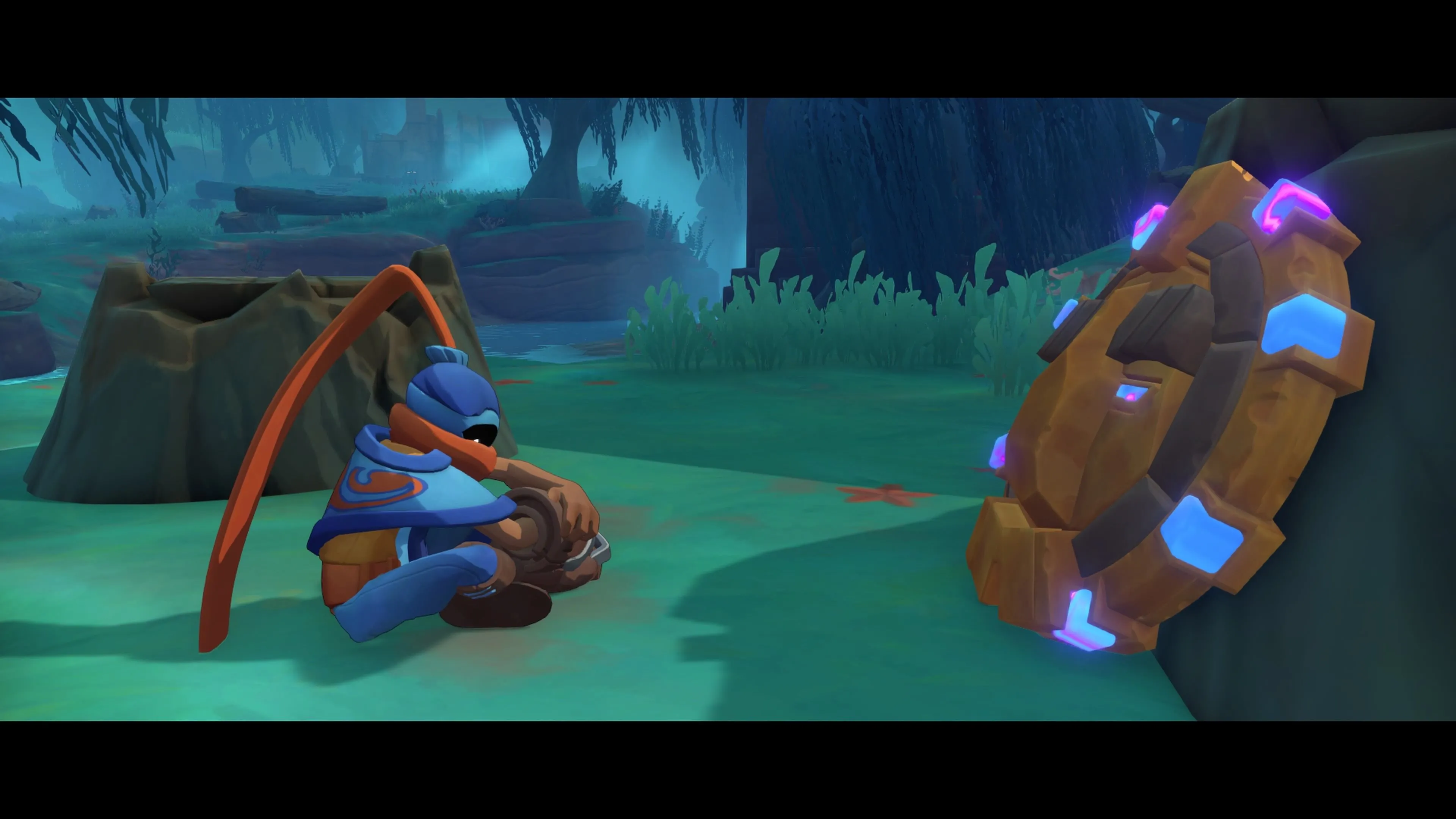 Hình ảnh nhân vật Knightling trong môi trường game, thể hiện một trong những cảnh bị bug.