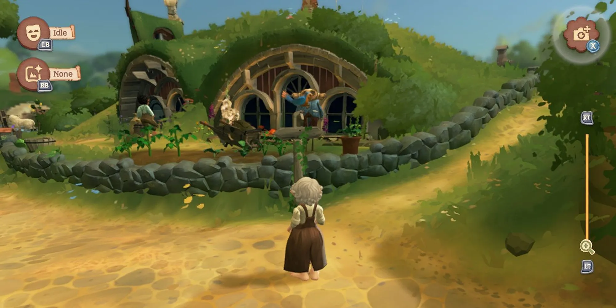 Hình ảnh Tales of the Shire: Cảnh quan môi trường trong game với phong cách đồ họa màu nước, thể hiện sự yên bình và tự nhiên.