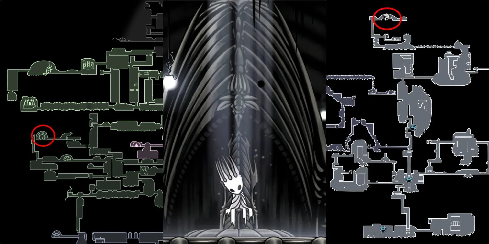 Kị Sĩ với Charm Kingsoul phát sáng trong Hollow Knight, biểu tượng sức mạnh và chìa khóa mở khóa bí mật Abyss.