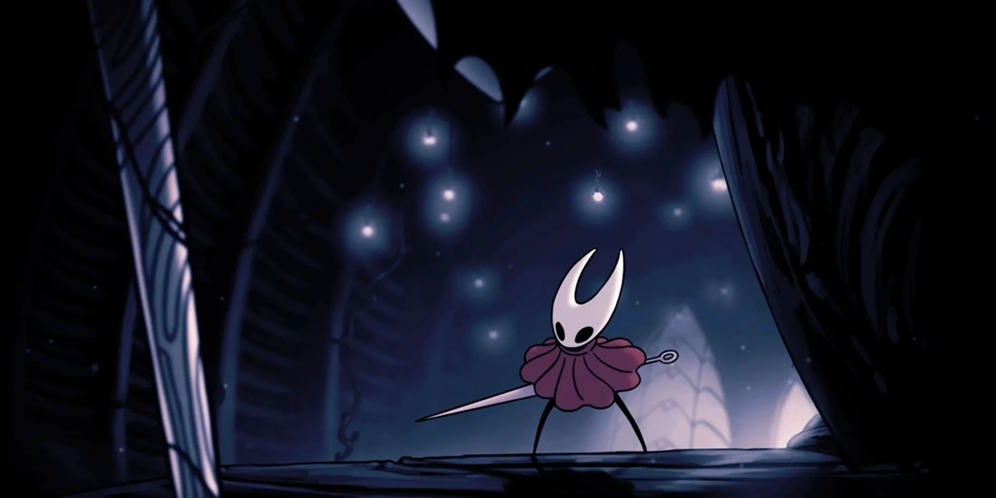 Knight và Hornet trong Hollow Knight, biểu tượng cho việc có thể mở khóa tất cả kết thúc trong một lần chơi duy nhất