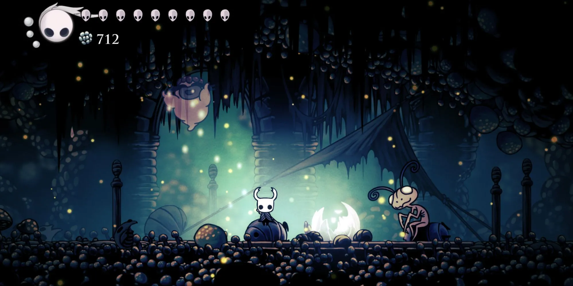 Leg Eater trong Hollow Knight, NPC bán bùa Fragile tại Fungal Wastes