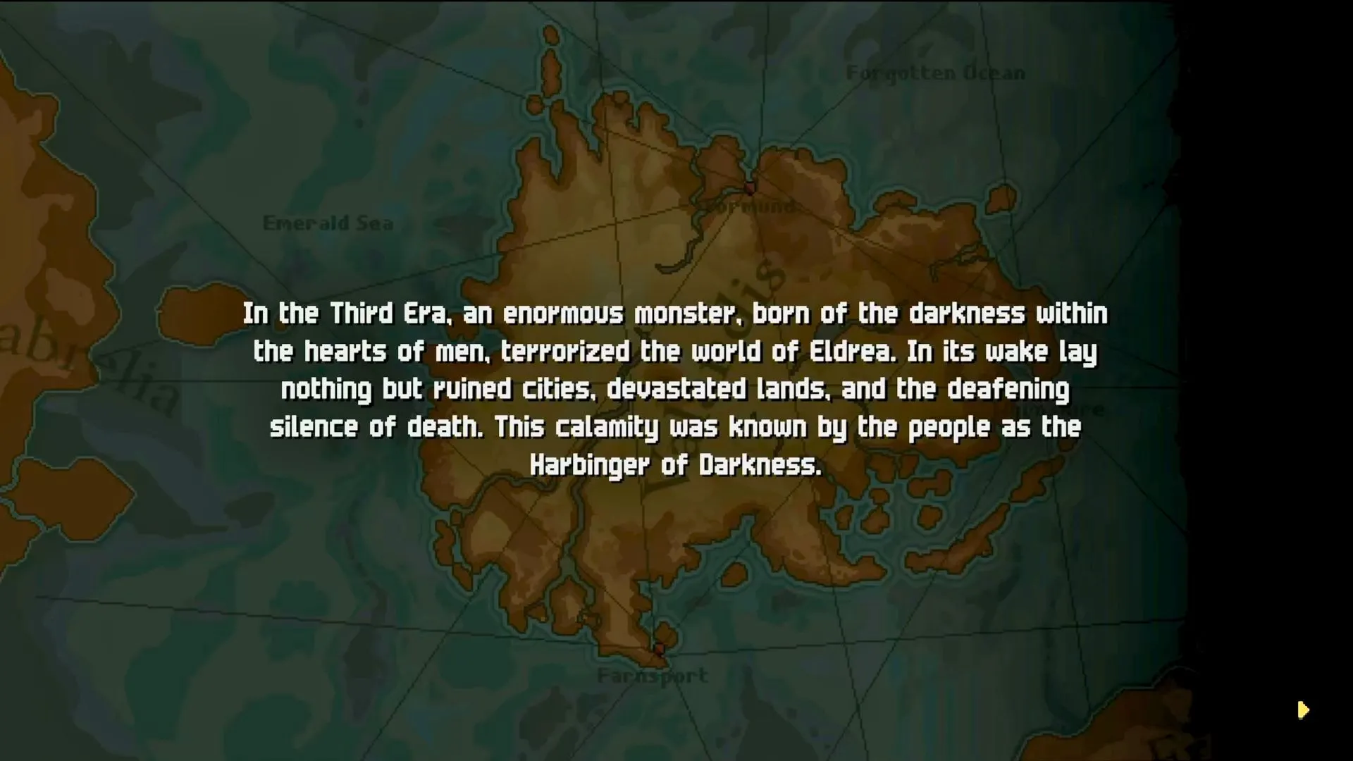 Màn hình tóm tắt cốt truyện chính trong DLC Chained Echoes Ashes of Elrant, giúp game thủ ôn lại ký ức