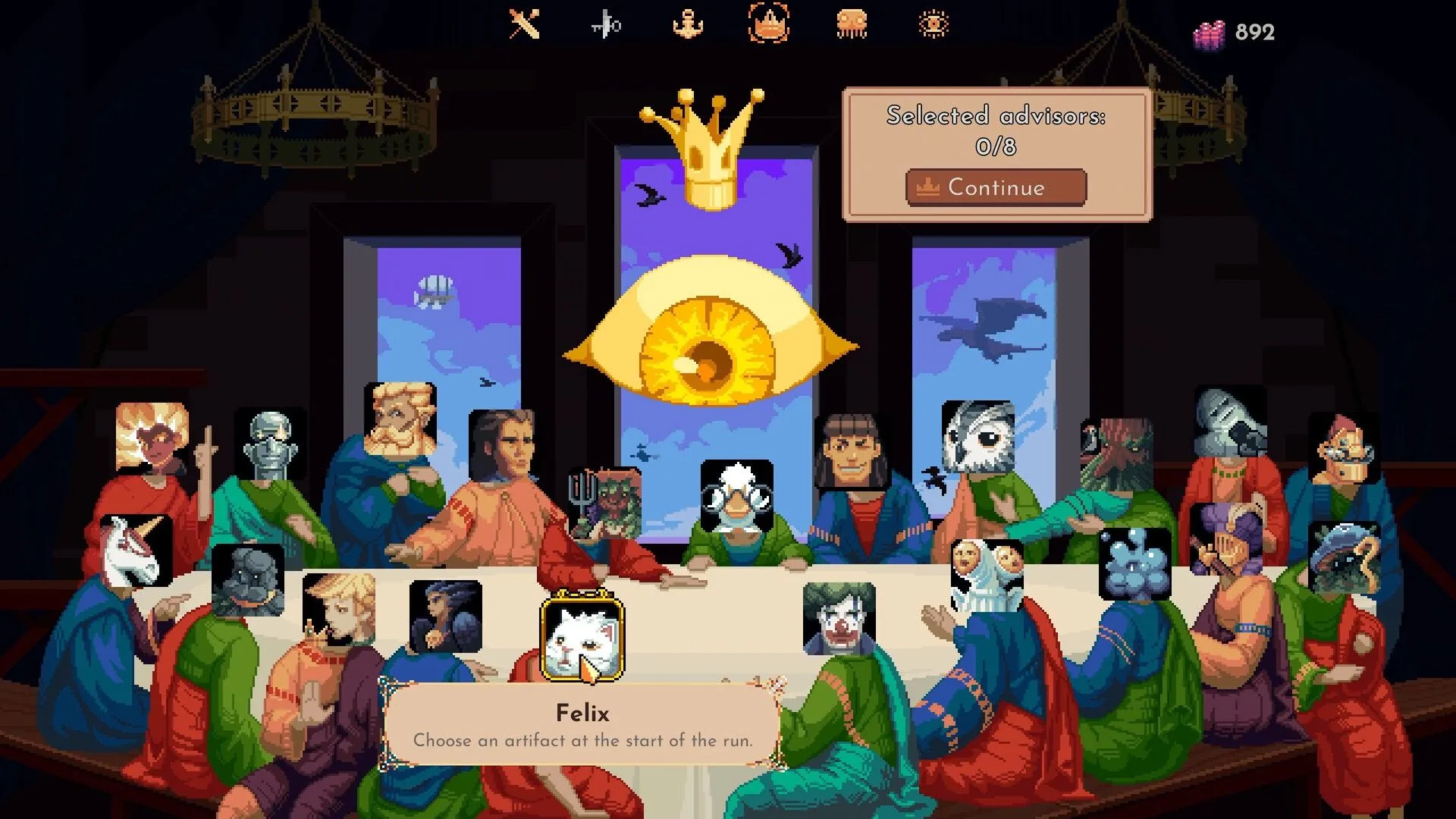 Một cảnh gameplay trong The King is Watching, thể hiện đồ họa phong cách Kingdom Rush sống động và đầy màu sắc