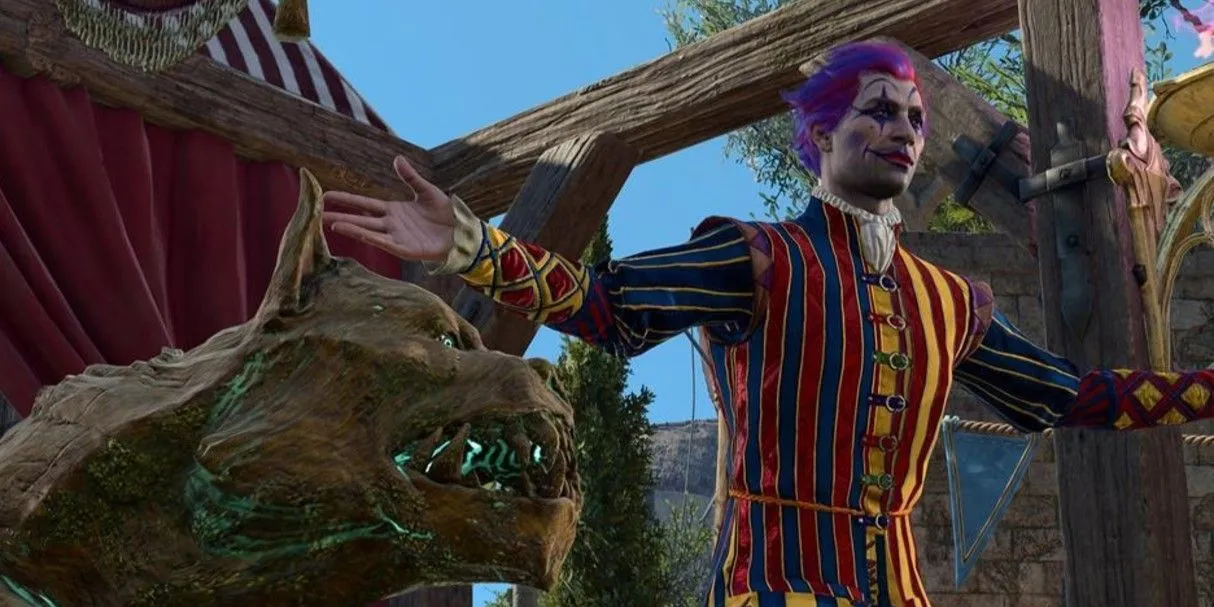 Một phần cơ thể của Dribbles the Clown, một nhiệm vụ phụ kỳ quái trong Baldur's Gate 3, được tìm thấy trong thành phố.