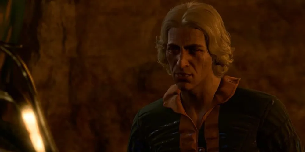 Oskar Fevras, người họa sĩ bị giam cầm, trong hầm Zhentarim ở Waukeen's Rest, Baldur's Gate 3.