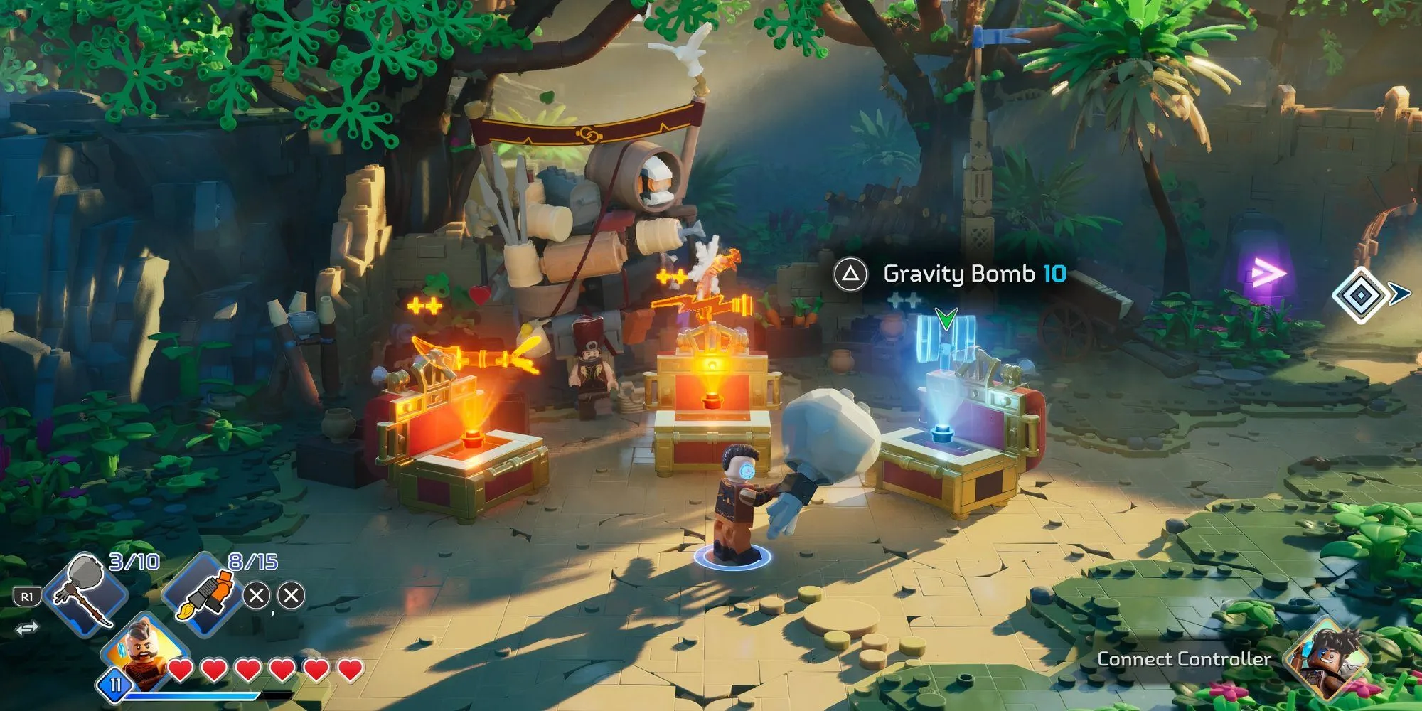 Rương chứa kỹ năng và vũ khí trong game LEGO Horizon Adventures