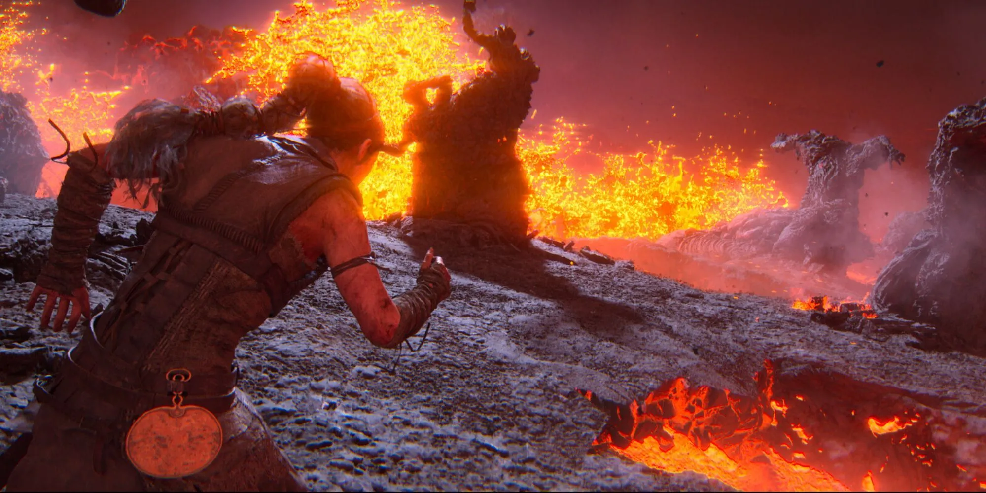 Senua's Saga Hellblade 2: Senua trong một khoảnh khắc đầy cảm xúc, thể hiện chiều sâu câu chuyện và tâm lý