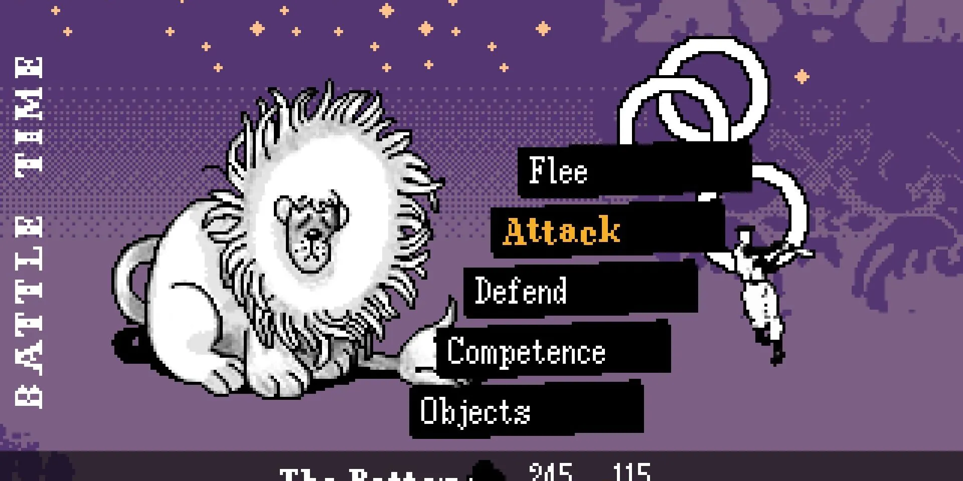 The Batter đối mặt với boss Source trong OFF remaster, Source không muốn chiến đấu nhưng lại rất trâu bò.