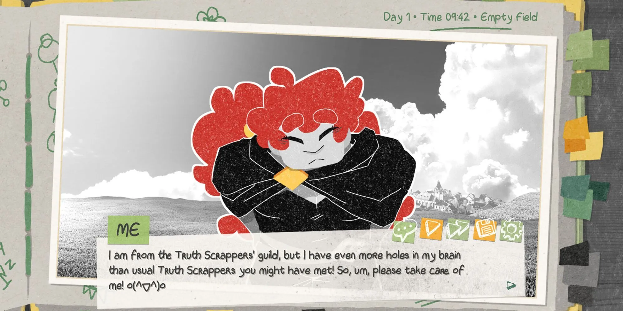 Truth Scrapper Gameplay thể hiện cơ chế timeloop độc đáo, người chơi phải lựa chọn những ký ức quan trọng để giải mã bí ẩn trong thế giới The Dwell