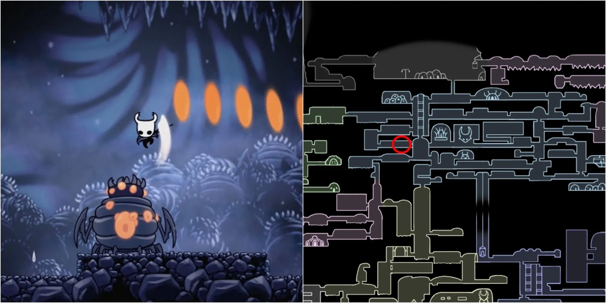 Vị trí Brooding Mawlek trong Hollow Knight