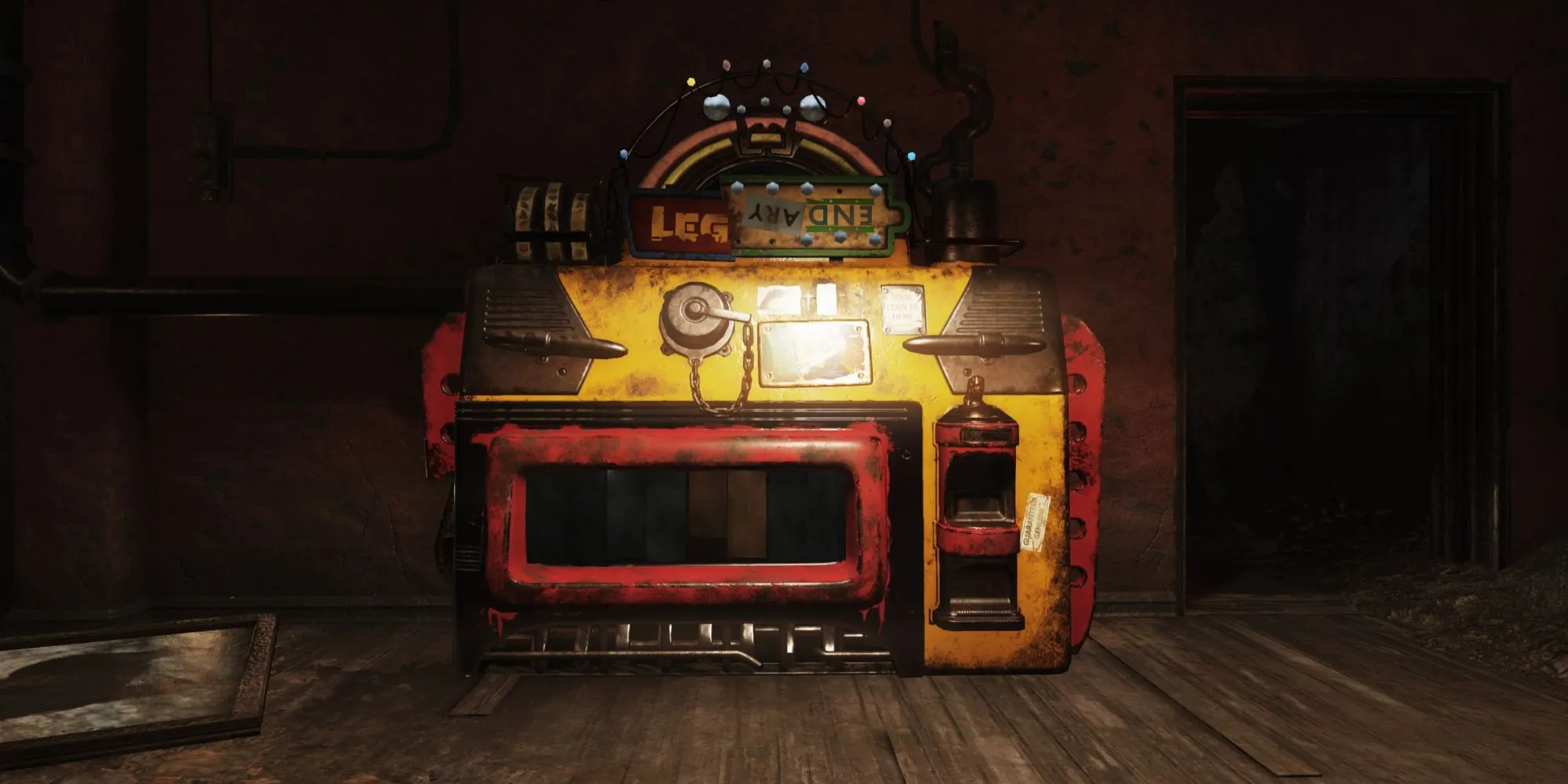 Vị trí máy Legendary Exchange Fallout 76 bên trong The Rusty Pick