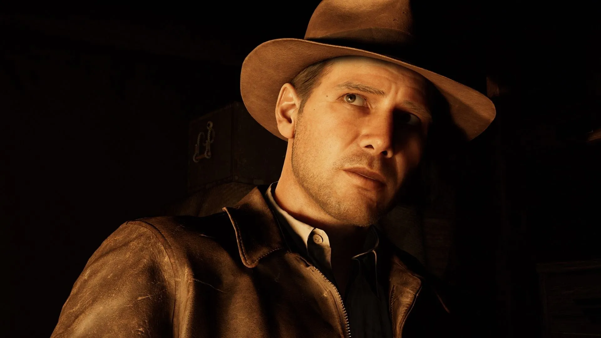 Ảnh cận cảnh nhân vật Indiana Jones trong tựa game Xbox có mặt trên PS5