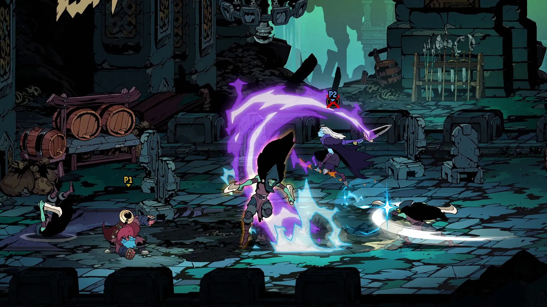 Ảnh screenshot in-game: nhân vật và hiệu ứng Arcana, ritual thay đổi lối chơi