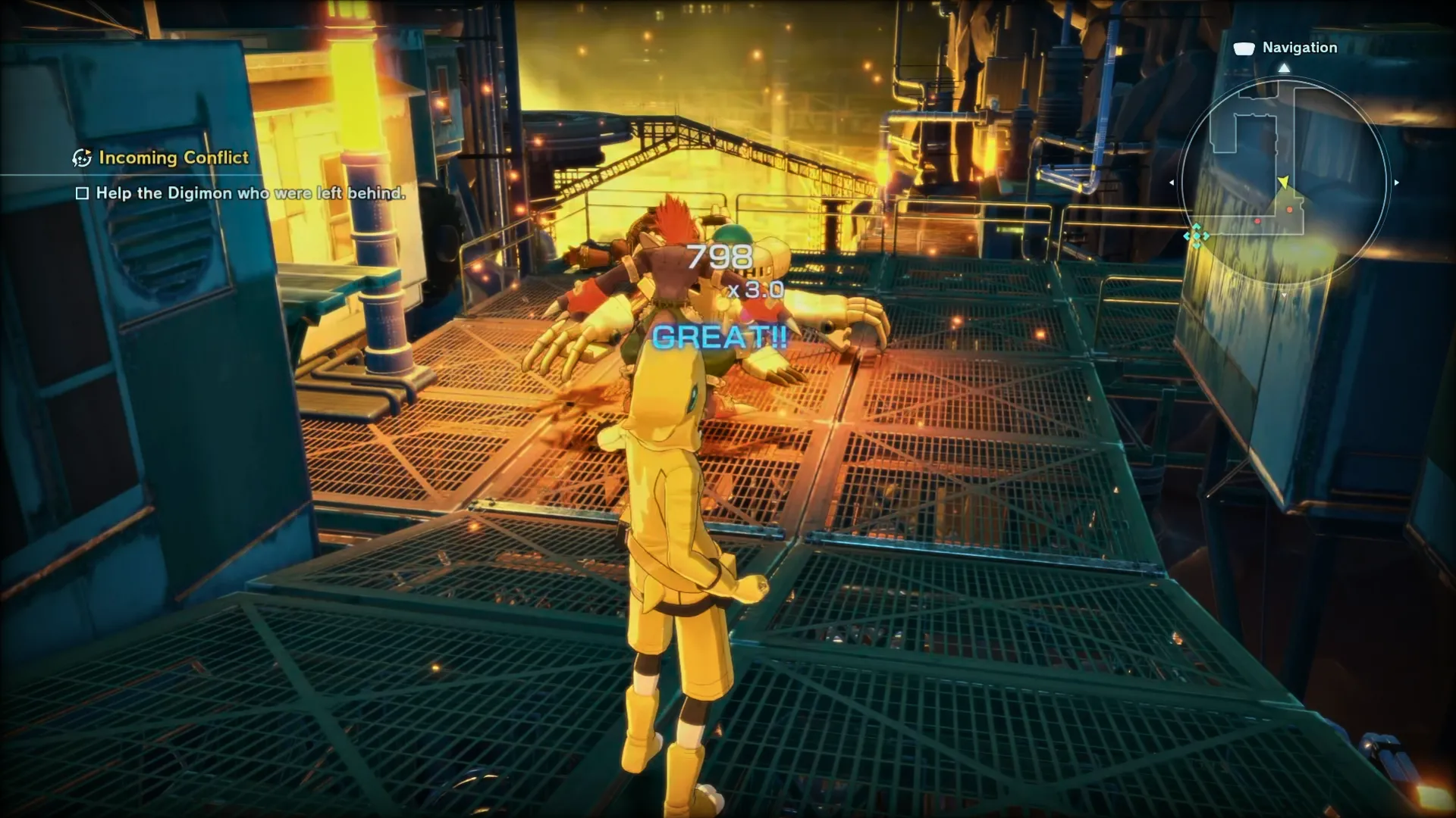 Auto mode và giao diện digivolve trong Time Stranger, minh họa quá trình digivolving và de-digivolving để mở form mới