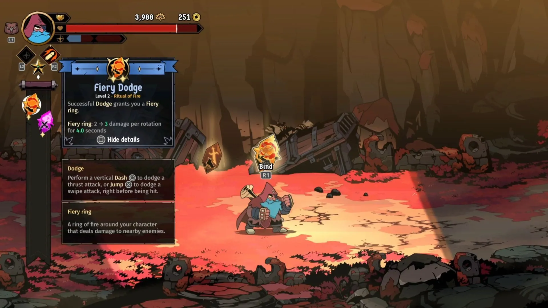 Các Ritual tốt cho Karl: Burning Strike, Blazing Dash, Burning Deflect, Thorn Finisher giúp áp sát và gây sát thương thụ động trong Absolum