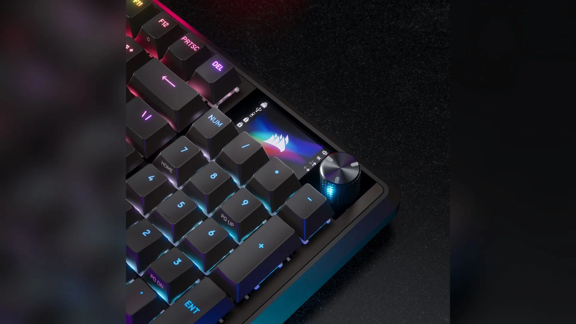 Cận cảnh bề mặt phím và keycaps của VANGUARD PRO 96, thể hiện công nghệ switch MGX