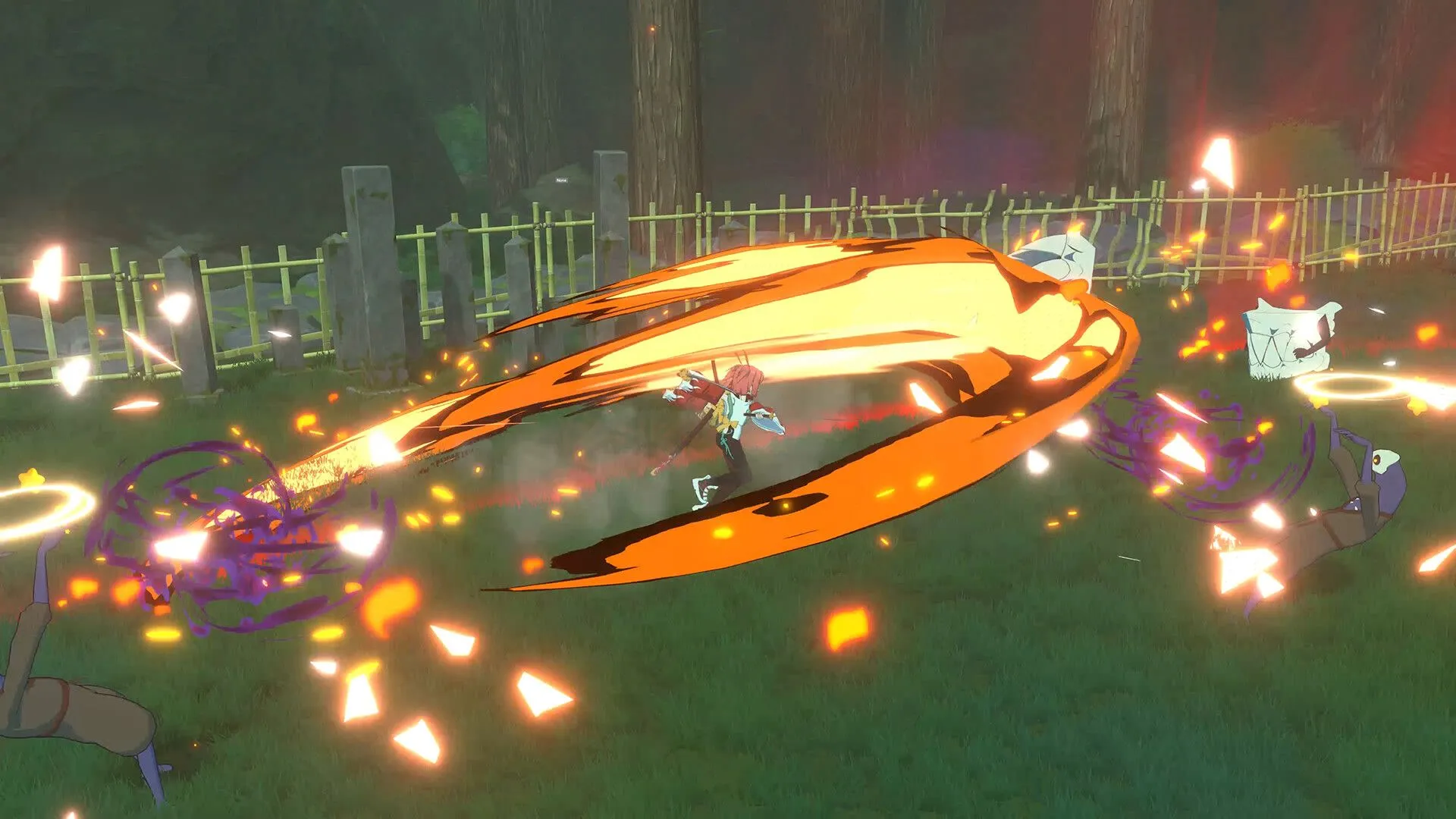 Cảnh chiến đấu nhanh, Homura Hime twin-sword và hiệu ứng bullet hell