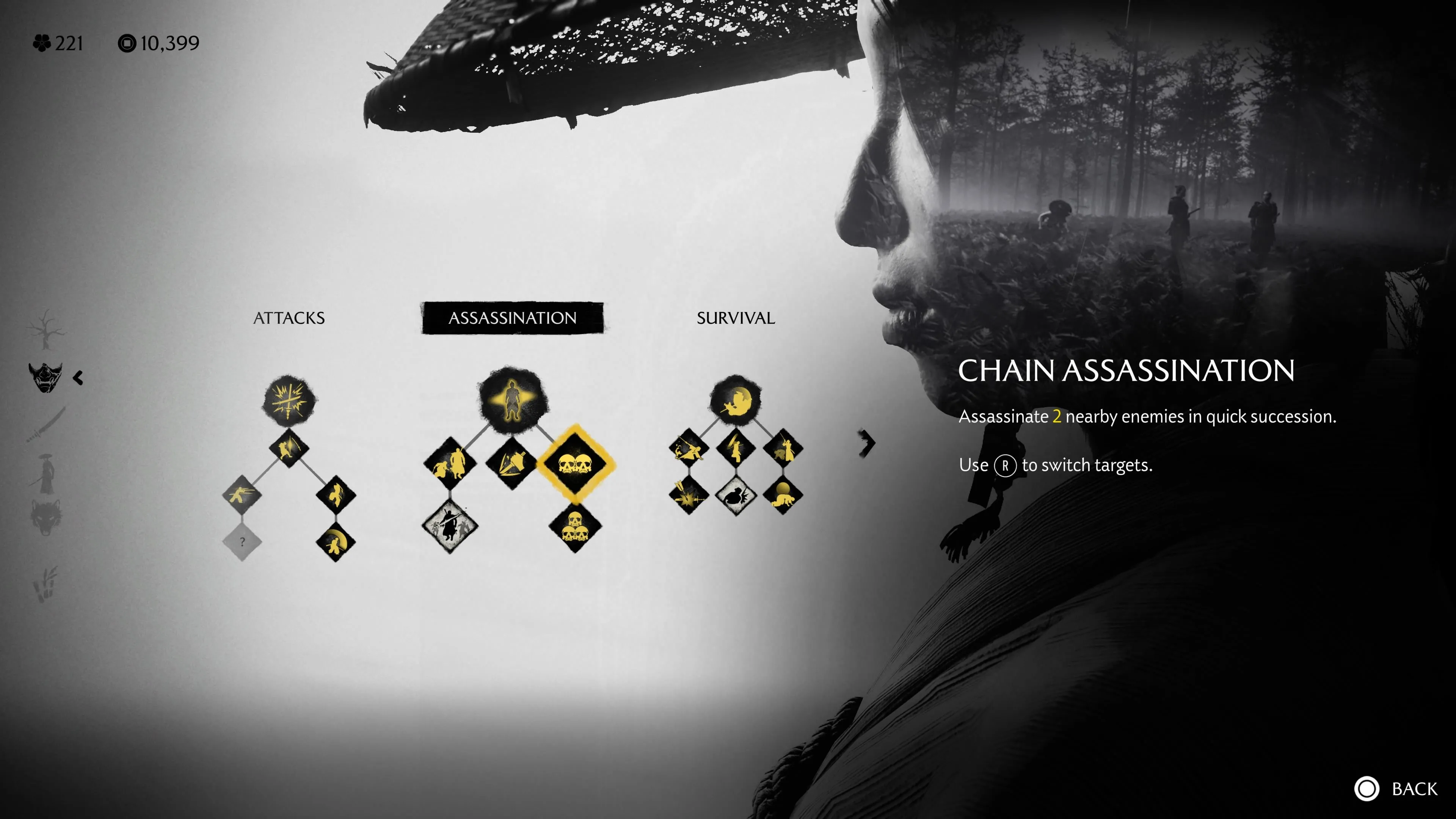 Chain Assassination cho phép ám sát liên tiếp, cực mạnh khi dùng cùng Smoke Bombs