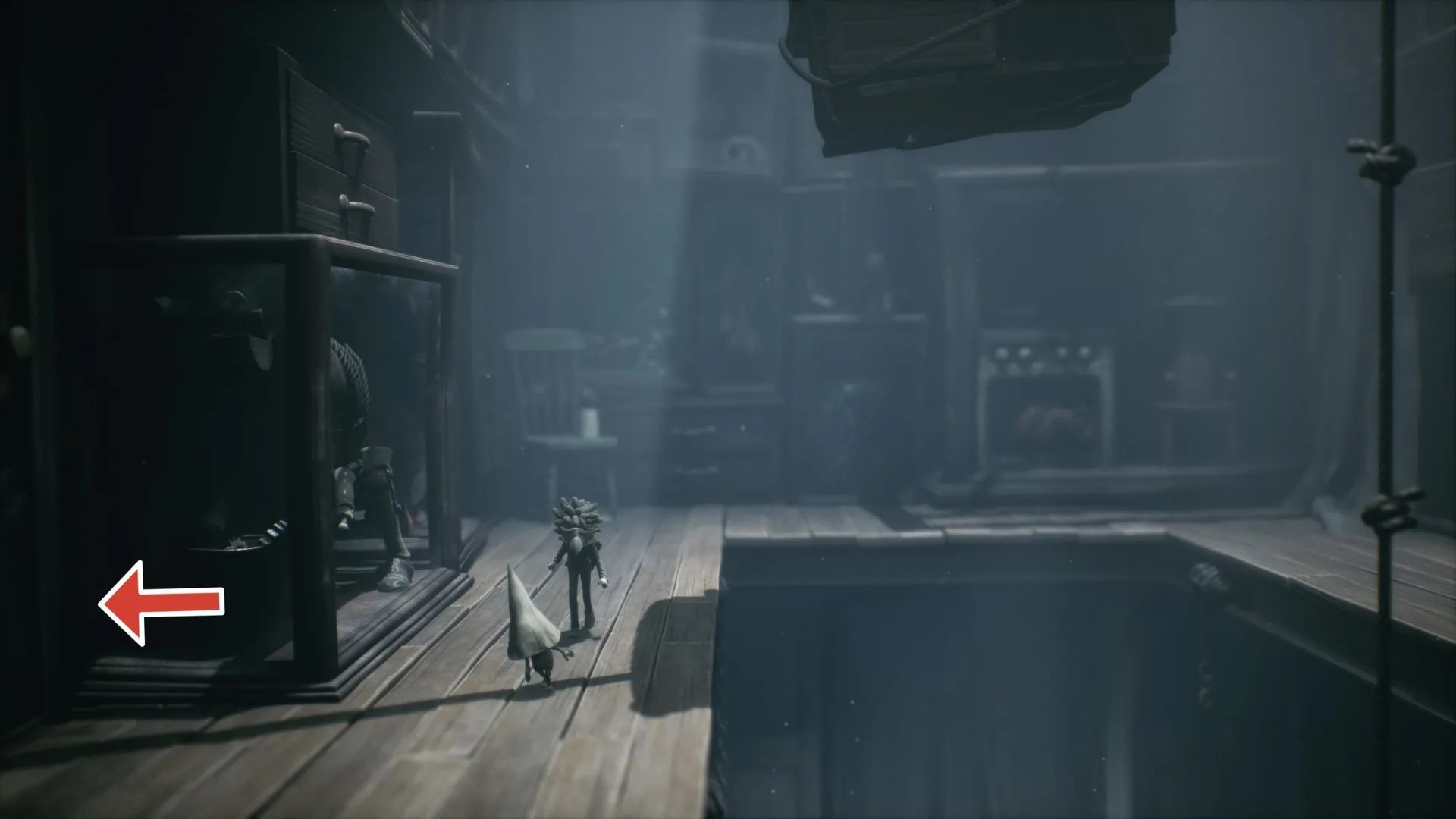 Chạy theo Nome sau khi mở tủ trong phòng búp bê Chương 3 Little Nightmares 3