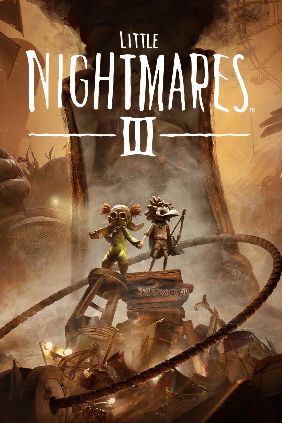 Collage artwork và promotional images của Little Nightmares 3